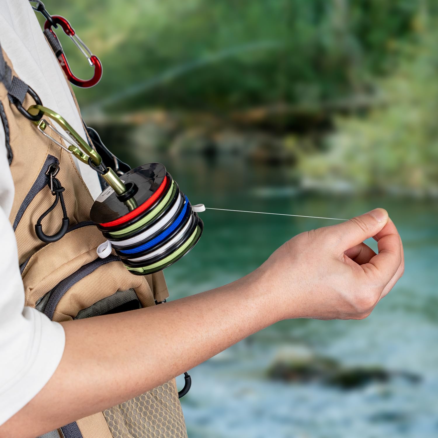 3 PCS Aluminum Fly Fishing Tippet Holder - Durable Leaders & Tippets Dispenser Tool for Trout Fishing Accessories (Great for Stream, River & Lake Fly Fishing)