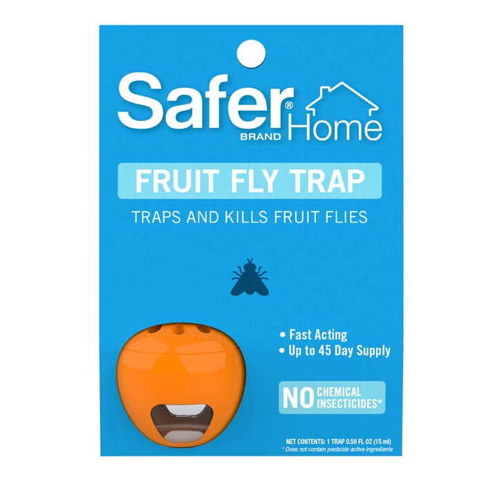 Safer Home Fruit Fly Trap - Natural & Non-Toxic Fly Catcher for Kitchen, Indoor & Outdoor Use - Perfect for Fruits, Vegetables, and Compost Bins