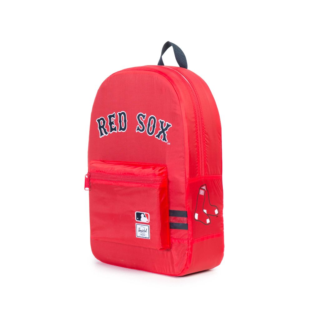 Herschel x MLB Boston Red Sox Packable Daypack Backpack - Lightweight Travel Backpack for Men & Women - Perfect for School, Work, Gym, and Outdoor Adventures