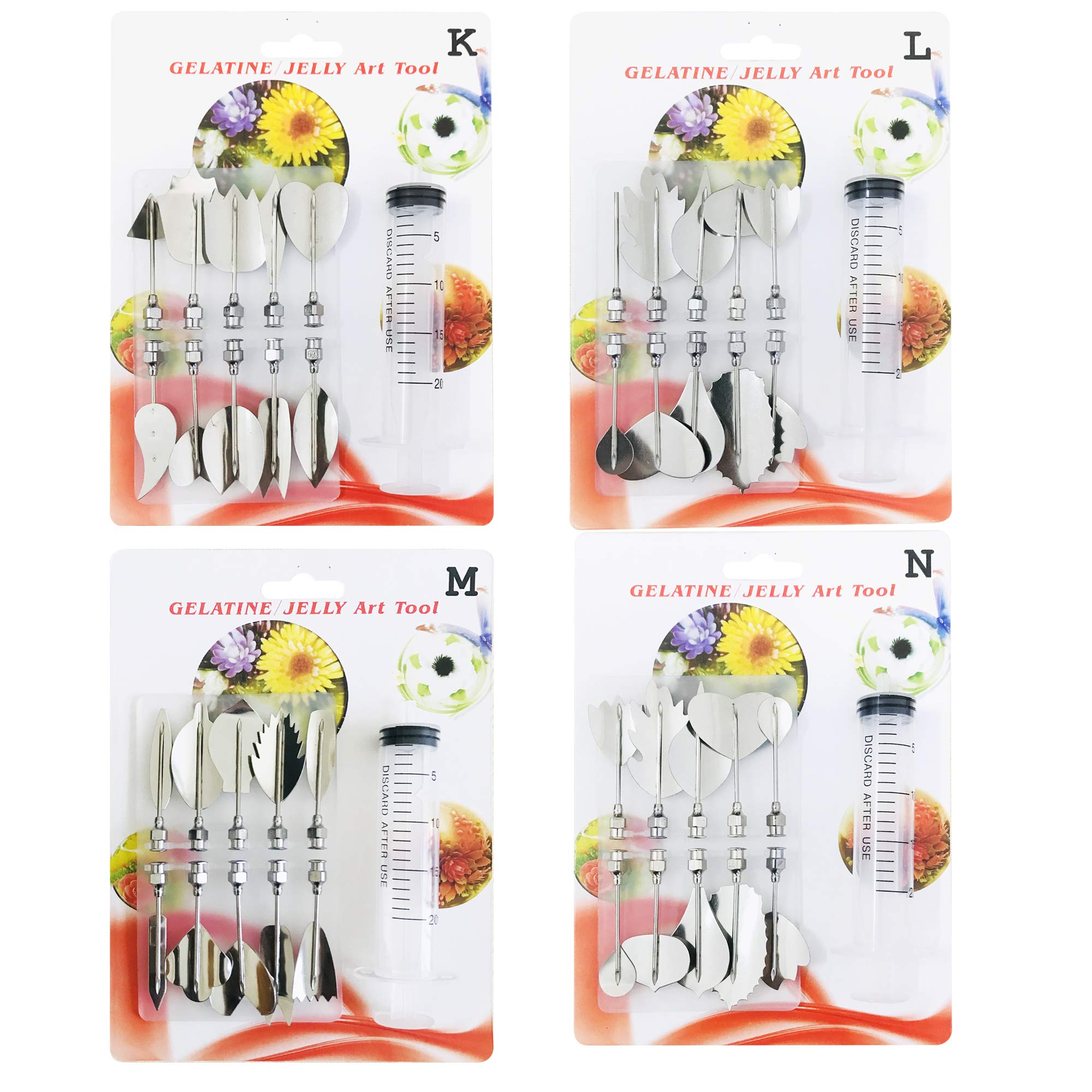 Woohome 40-Piece 3D Gelatin Jelly Cake Decorating Tools Set - Includes Pudding Pastry Nozzles for Cake Decoration, Jelly Making, and Dessert Design | Perfect for Birthday Cakes, Wedding Desserts, and DIY Baking Projects