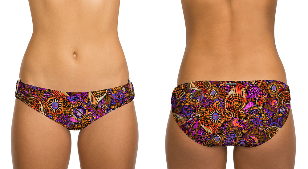 Bali Batik G217 Ring Side Hipster Bottom - Stylish & Comfortable Women's Underwear for Yoga, Sleep & Lounge Wear