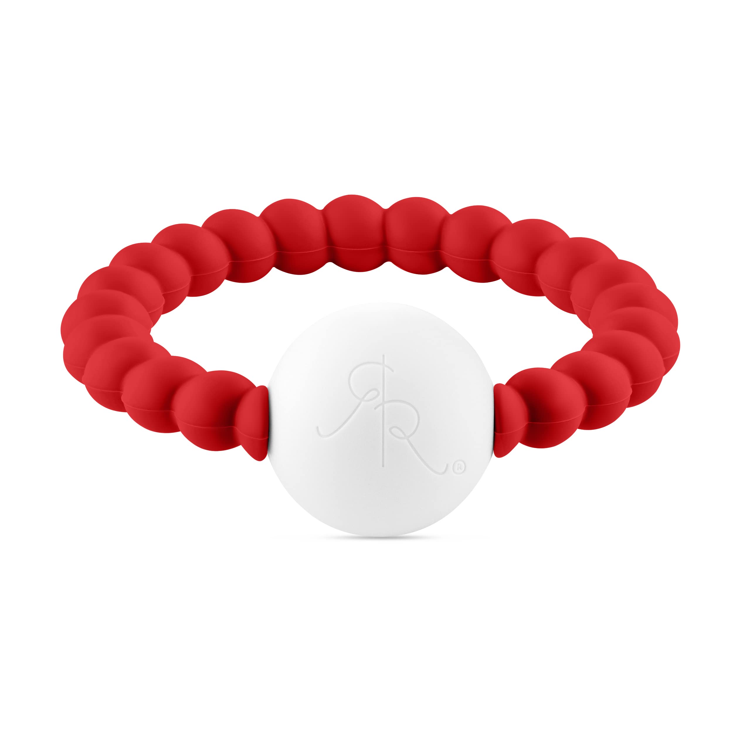 Ryan & Rose Cutie Teether Rattle - Red Baby Teething Toy with Rattle Sound, BPA-Free for Newborns & Infants - Perfect for Soothing Sore Gums & Sensory Play