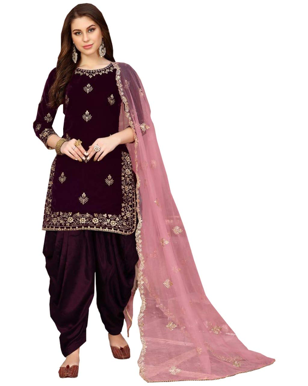 Exquisite Indian Designer Punjabi Patiala Dhoti Suits - Hand-Embroidered Salwar Kameez Dress for Women | Perfect for Weddings, Festivals & Special Occasions