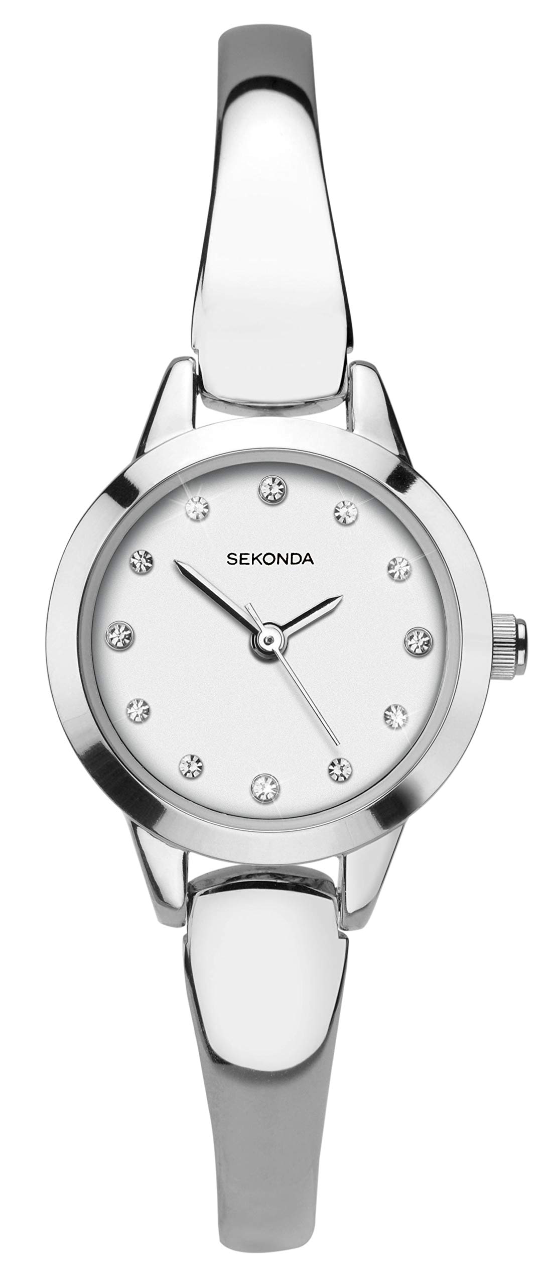 SEKONDA Women's Classic Analog Quartz Watch - Silver-Tone Stainless Steel Case, White Dial, Water Resistant - Perfect for Office, Casual & Everyday Wear