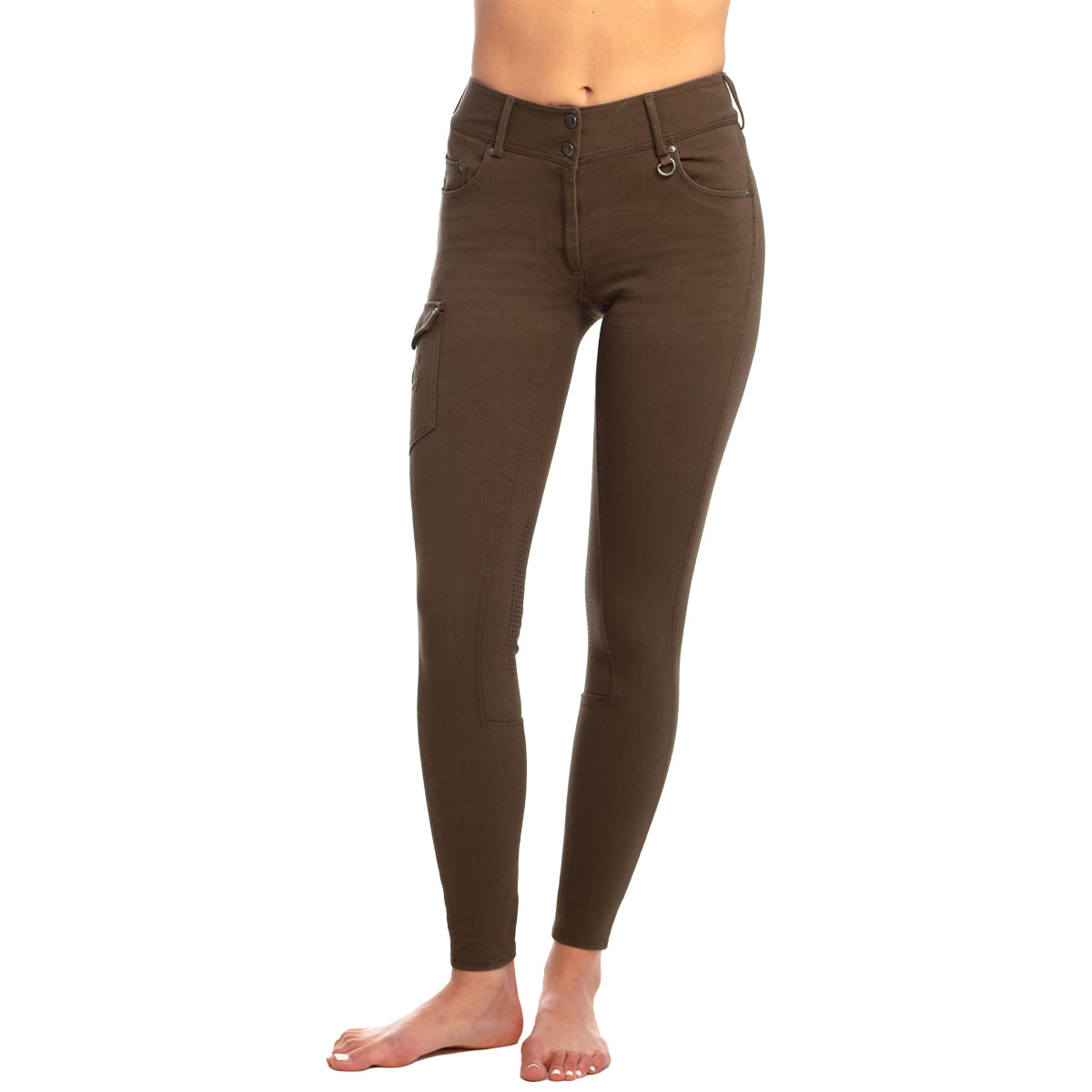 Goode Rider Women's Cargo Jean Knee Patch Breech - Durable Riding Pants for Equestrian & Horseback Riding - Perfect for Stable Work, Training & Outdoor Activities