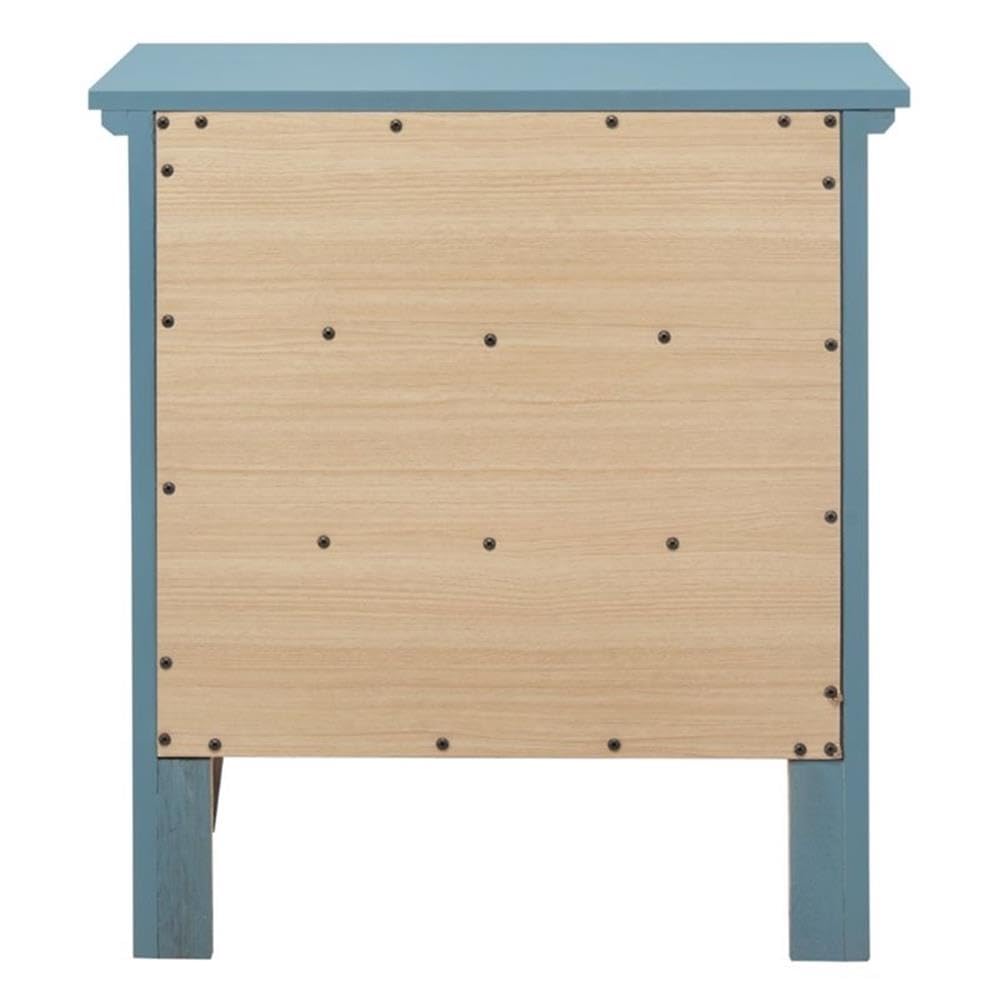 Glory Furniture Hammond 3-Drawer Nightstand in Teal Blue - Modern Bedside Table for Bedroom Storage | Perfect for Small Spaces & Guest Rooms