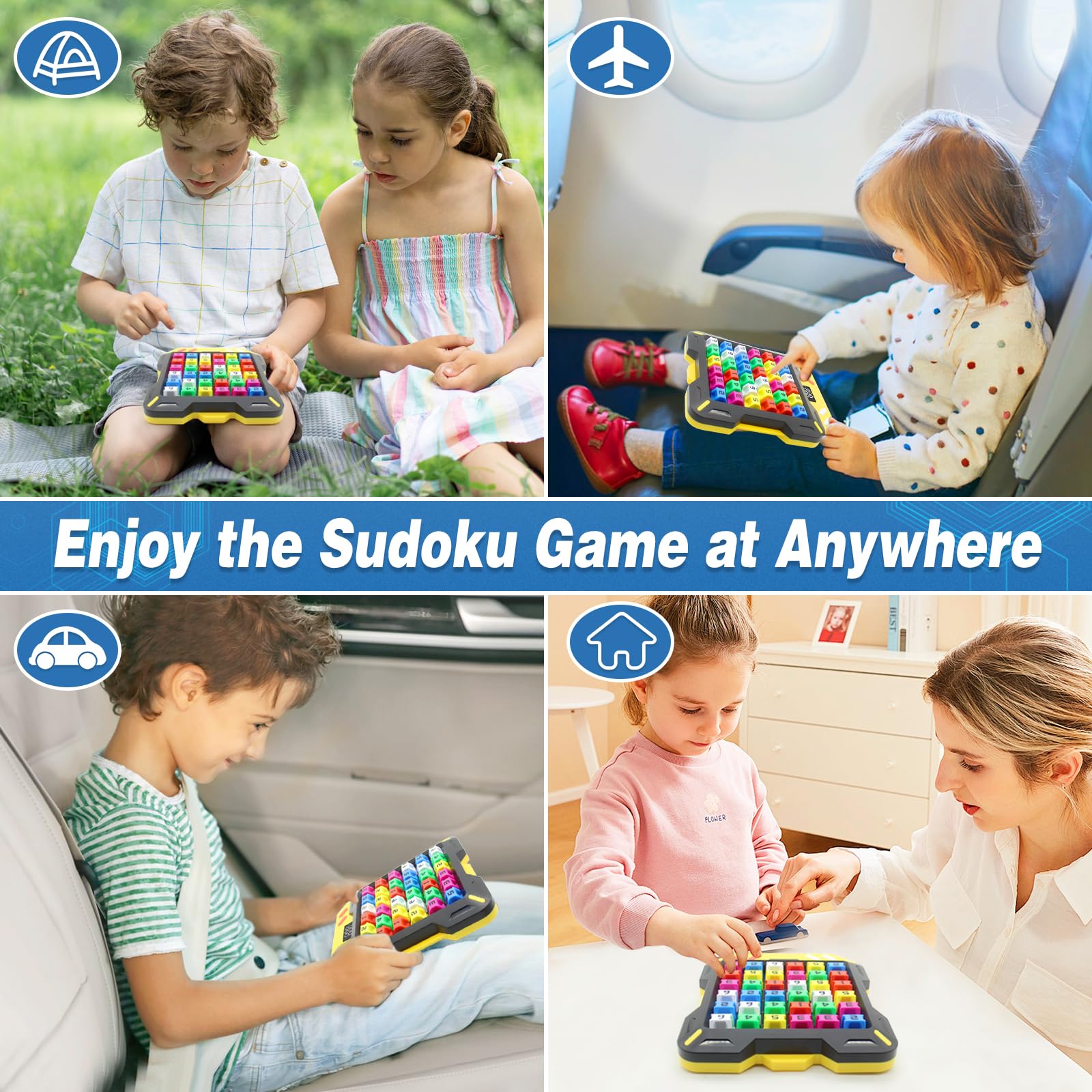 Mostop Smart Sudoku Puzzle Game - Electronic Brain Teaser Toy with 3500+ Challenges for Kids & Adults - Perfect Travel Game & Birthday Gift for Boys & Girls - Fun Learning Activity for Home, Office & Road Trips