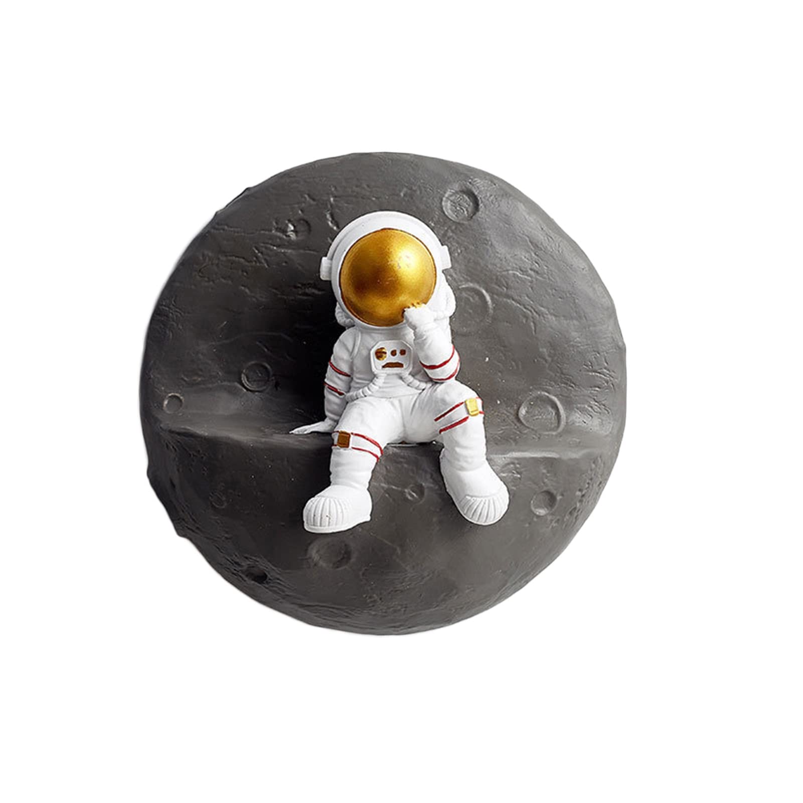 Nordic Astronaut Wall Shelf - 3D Resin Wall Decor for Living Room & Bedroom - Space Themed Home Decor - Perfect for Modern Home, Office or Kids Room Decoration (Color: Gold)
