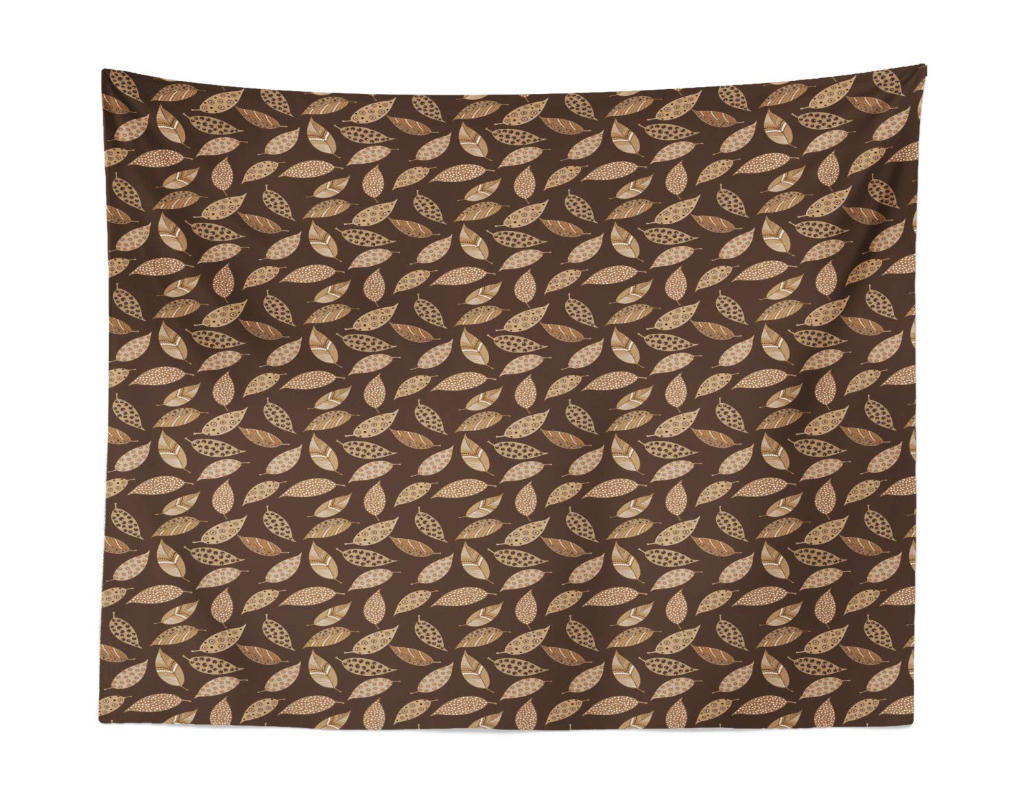 Ambesonne Autumn Leaves Tapestry - Earth Tone Fall Leaf Pattern Fabric Wall Hanging Decor for Bedroom, Living Room, Dorm - 28