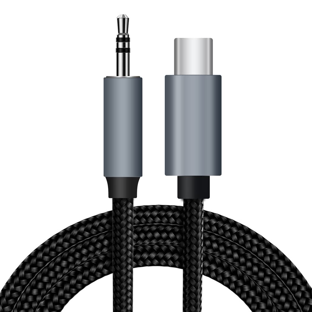 USB C to 3.5mm Audio Cable, Type C Male to Aux Male Adapter Cord (6.6ft/2M) - Compatible with Samsung Galaxy S21/S20/Note 20/10, Pixel 4/3 XL - for Car Stereo, Headphones, Speakers & Home Audio Systems
