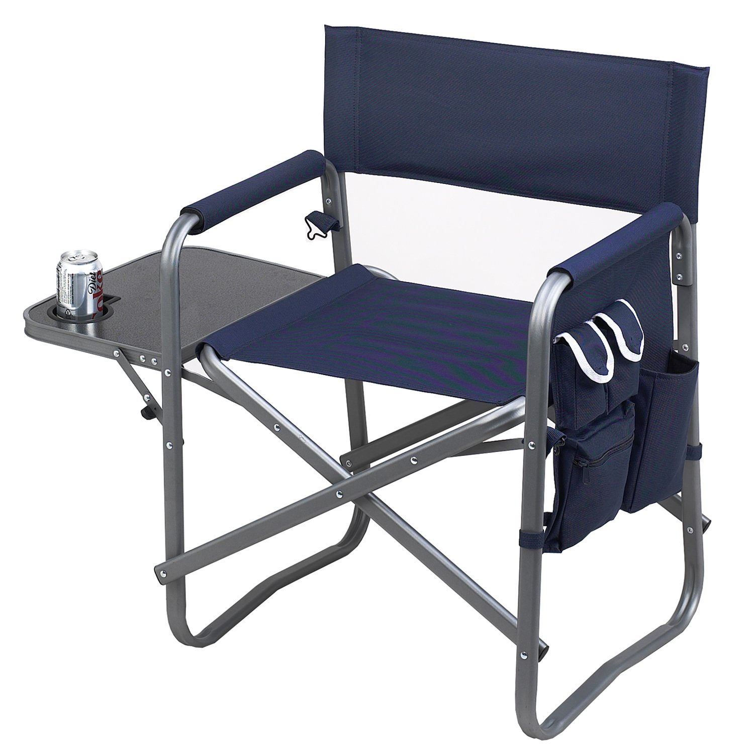 Portable Folding Camping Chair with Detachable Table & Cooler Bag - Lightweight Outdoor Chairs for Beach, Picnic, Backpacking, and Tailgating