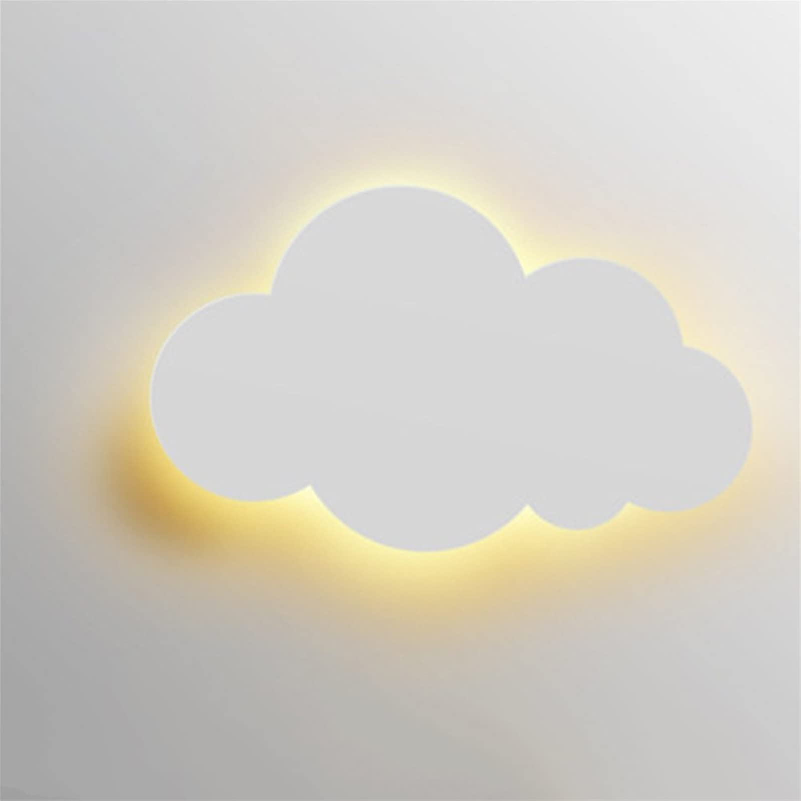 Cloud-Shaped LED Wall Lamp for Kids Bedroom - Cute PVC Night Light, Indoor Wall Sconce with Soft Lighting for Nursery, Bedside & Wall Decor (White) - Perfect for Bedtime Stories & Cozy Nighttime Ambiance
