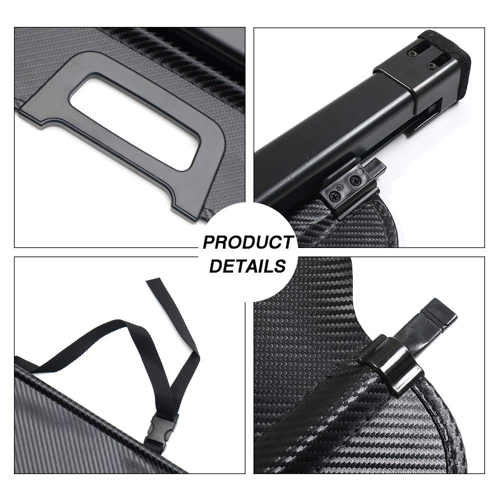 2010-2024 Toyota 4Runner Retractable Cargo Cover - Carbon Fiber Trunk Shade with No Gap | Perfect for Road Trips, Camping & Outdoor Adventures