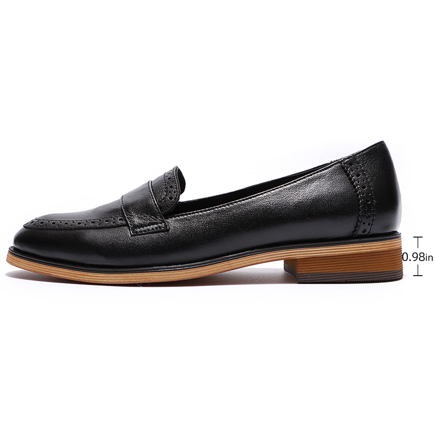 Women's Classic Leather Penny Loafers - Slip-On Dress Shoes for Office, Work & Casual Wear | Comfortable Flat Shoes for Ladies | Perfect for Business Attire, Daily Commute & Social Events