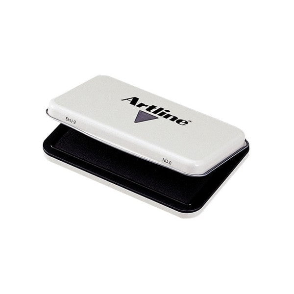 Artline EHJ 3 Black Ink Stamp Pad - 67mm x 106mm Self-Inking Stamp for Office, School & Document Signing