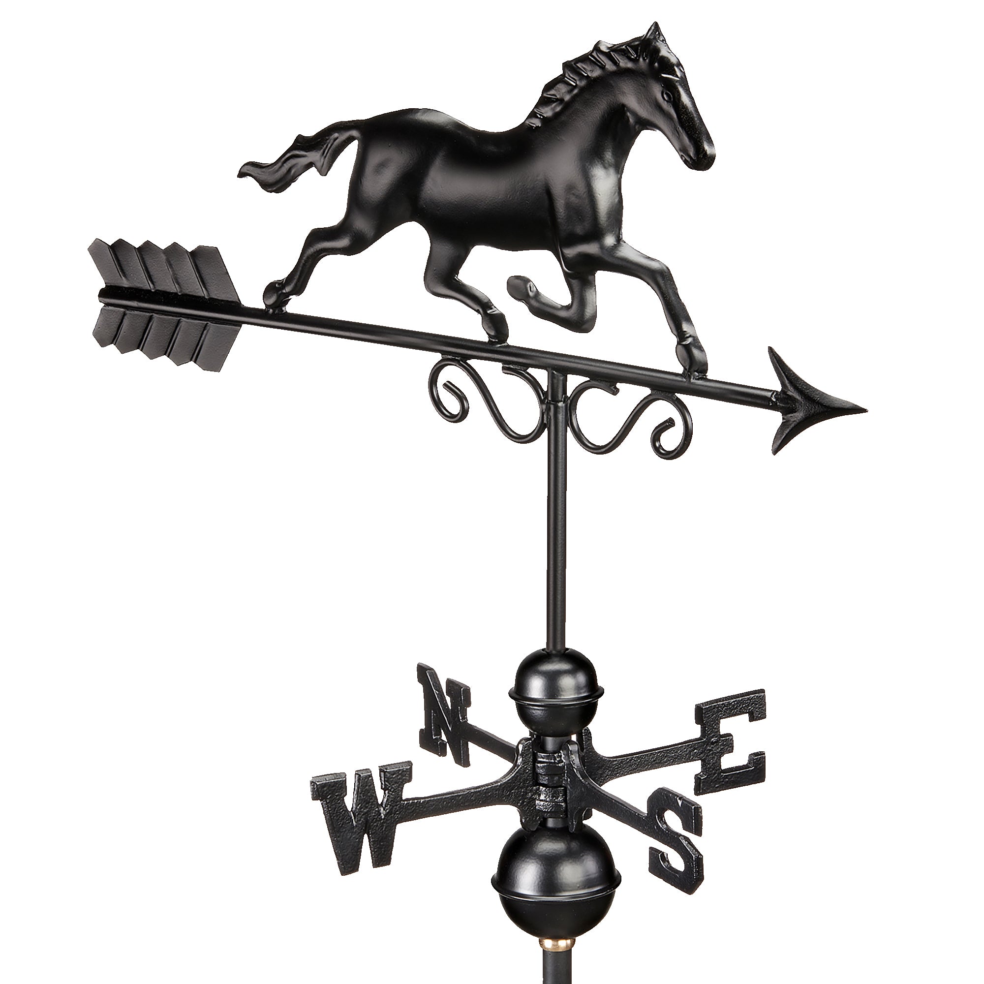 Black Aluminum Galloping Horse Statue - Elegant Home & Office Decor for Modern Spaces | Perfect for Bookshelf, Desk, or Gift Idea