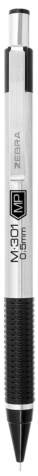 Zebra M-301 Stainless Steel Mechanical Pencil 0.5mm Fine Point - 2 Pack (Model 54012) for School, Office & Drafting - Smooth Writing for Notes, Sketches & Technical Drawings
