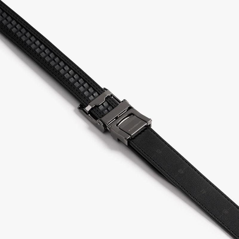 Slim Black Leather Belt for Women & Men - Adjustable Waist Strap for Jeans, Pants & Dresses | Fashion Accessory for Casual & Formal Outfits