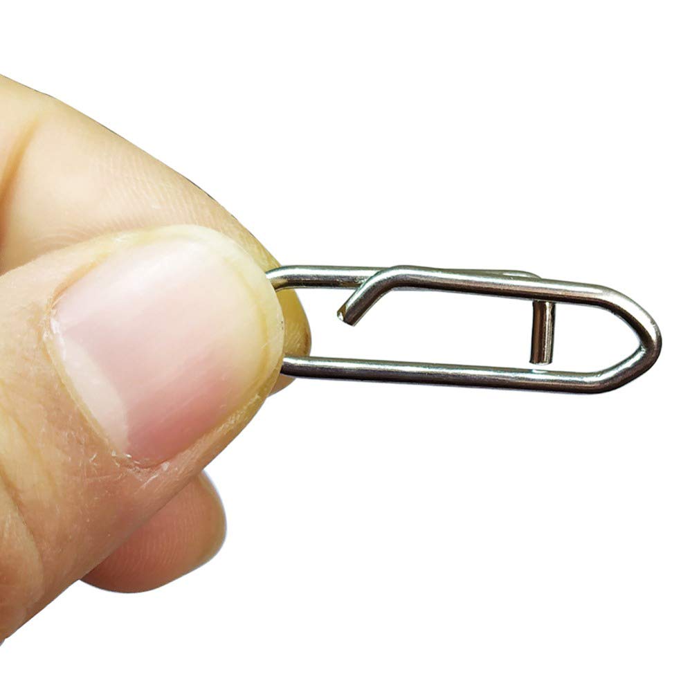 100 Pieces Fishing Power Clips - Strong and Durable Fishing Snap Swivels for Saltwater & Freshwater Fishing - Perfect for Lures, Hooks, and Tackle Box Organization