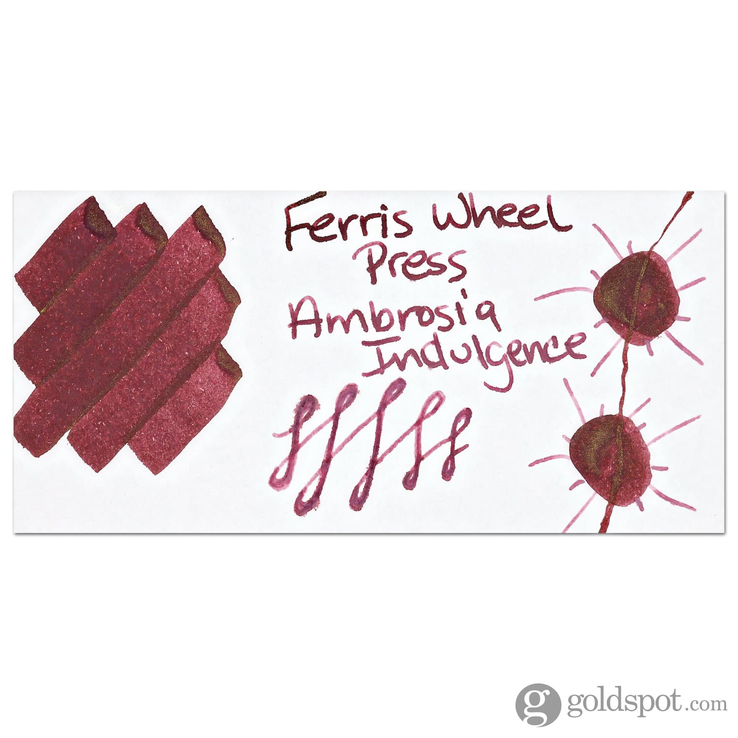 Ferris Wheel Press Ambrosia Indulgence Bottled Ink - 10mL Fountain Pen Ink for Calligraphy, Journaling & Artistic Writing - Premium Ink for Dip Pens & Stationery Lovers