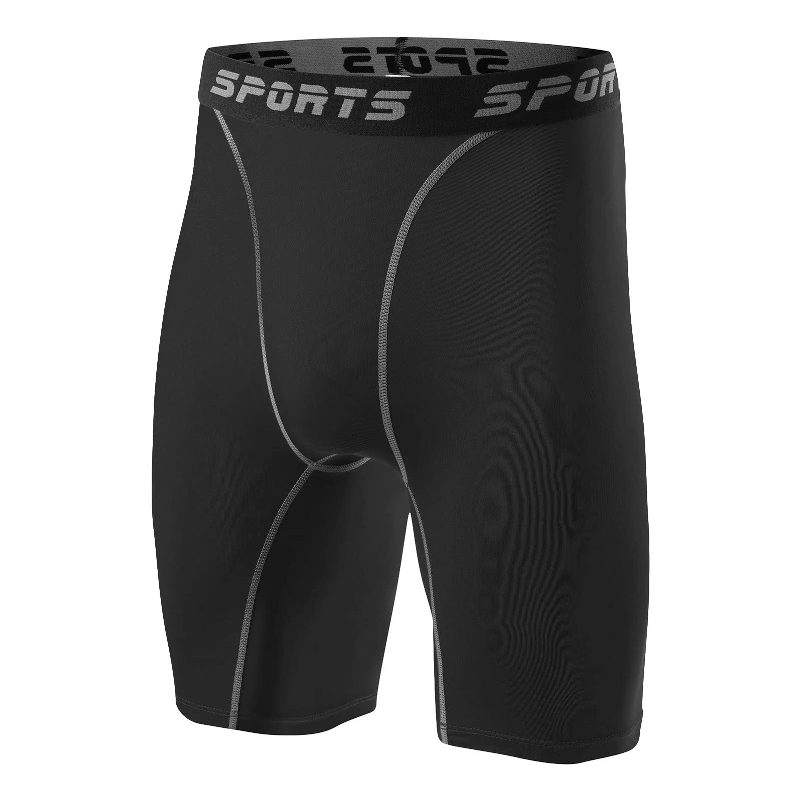 1 or 2 Pack Men's Compression Shorts - Cool Dry Athletic Underwear, Spandex Running Sport Shorts with Muscle Support - Ideal for Gym, Running, Cycling & Workouts