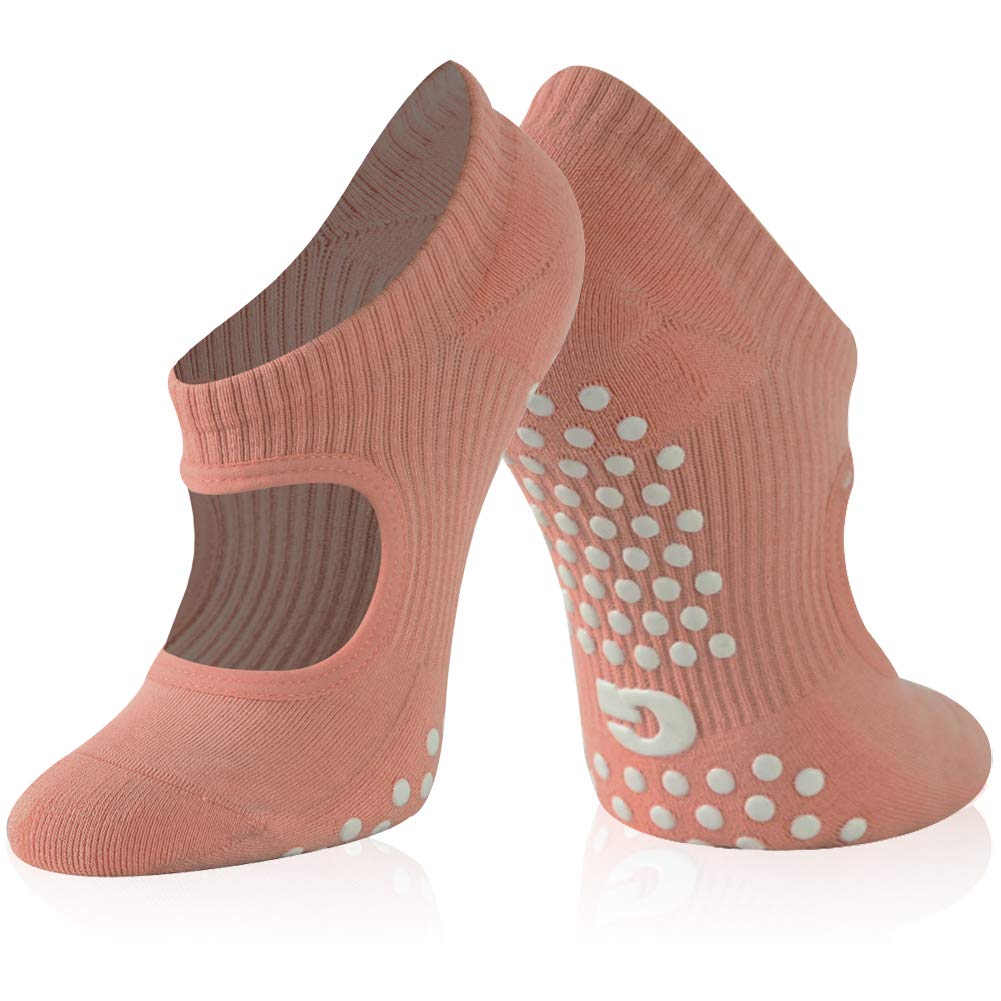 Gmark Non-Slip Yoga Socks for Women - Anti-Skid Grip Socks for Pilates, Barre, Barefoot Workouts & Home Fitness - Perfect for Yoga Studios, Gym Classes and Indoor Exercises