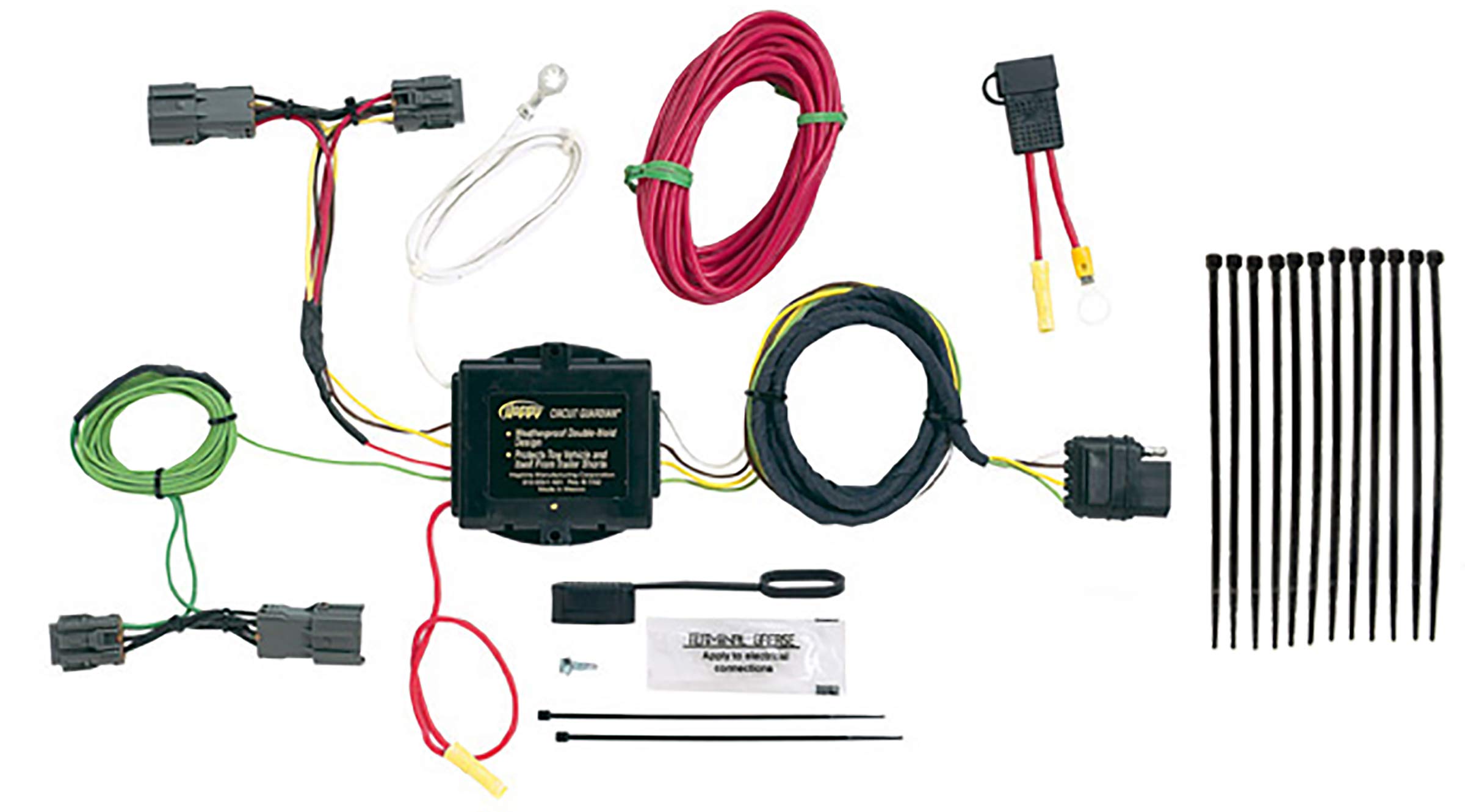Hopkins Towing Solutions 43914 Plug-In Simple Vehicle Wiring Kit - Red & White - Easy Installation for Trailers, Boats & RVs | Perfect for Towing, Camping & Outdoor Adventures