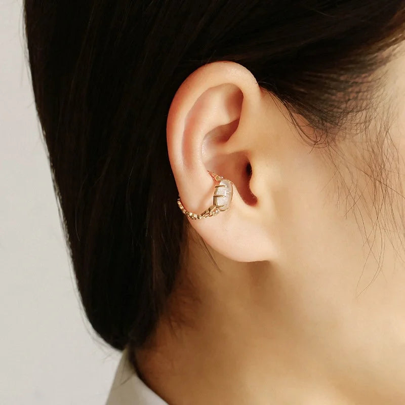 Elegant Clear Quartz Flower CZ Ear Clip Ear Cuff for Women | Dainty Boho Jewelry for Everyday Wear & Special Occasions | Perfect Gift for Bridesmaids, Birthday & Anniversary