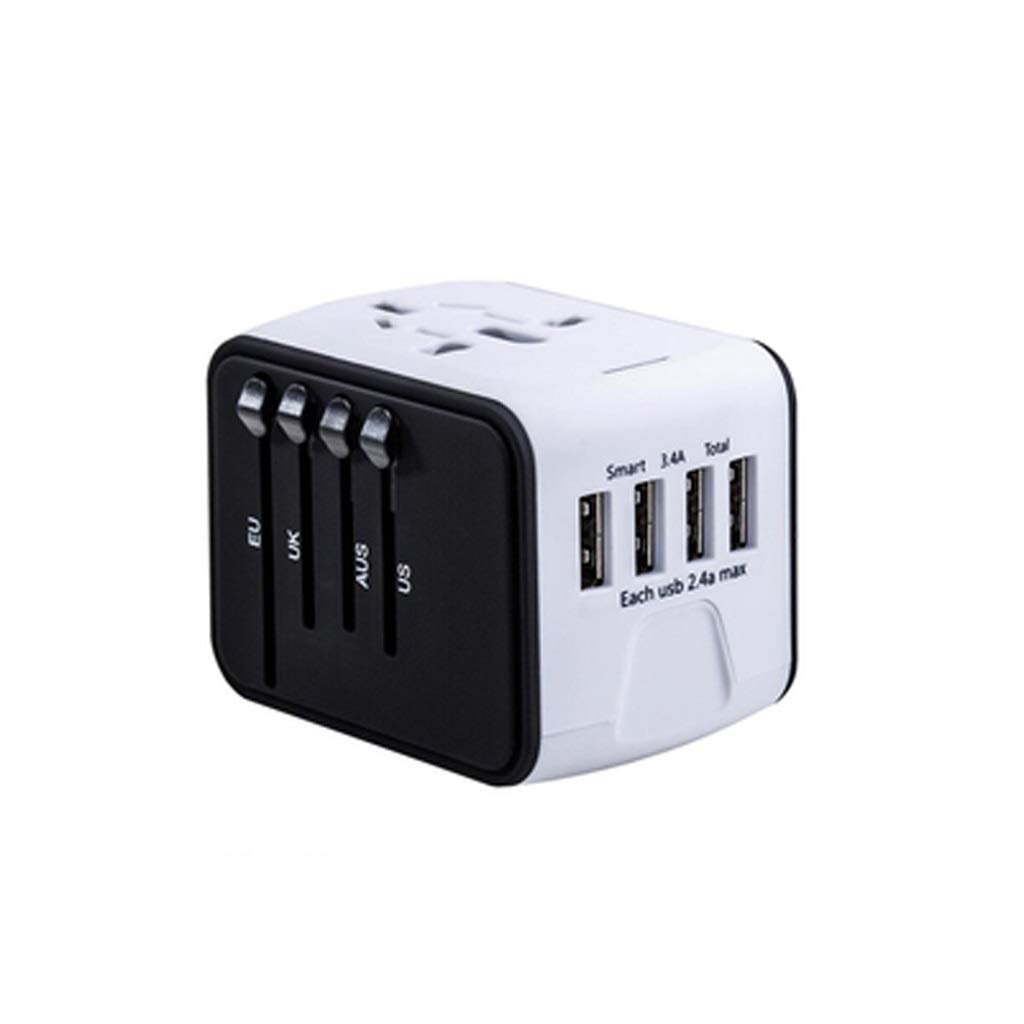 Universal Travel Power Adapter - Worldwide All-in-One Charger with USB Ports | International Plug Converter for USA, Europe, Asia | Perfect for Business Trips, Vacations & Global Travelers