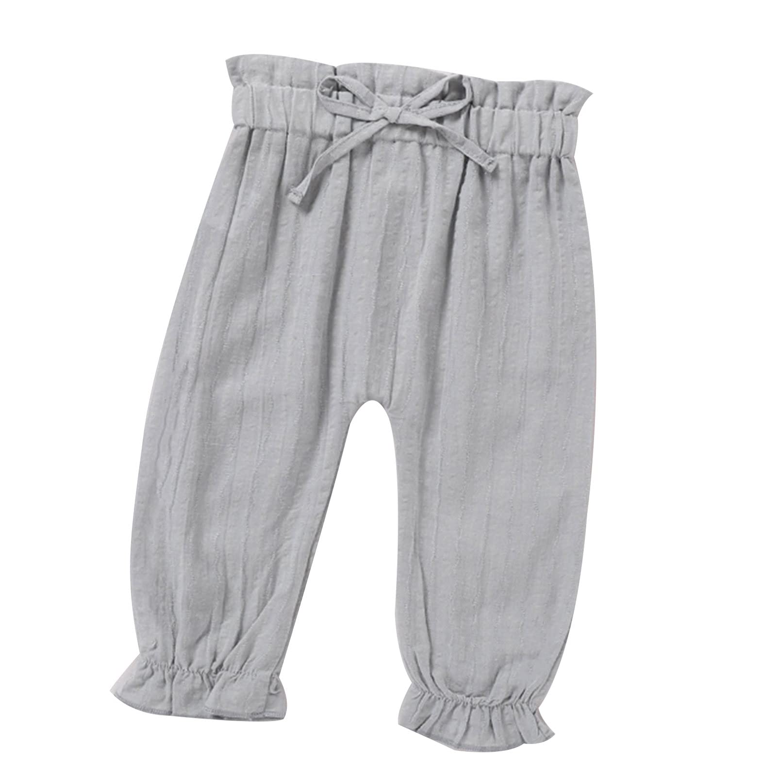 YOOJIA Baby Girls Cotton Ruffle Bowknot Bloomers - Soft Summer Long Pants for Toddlers 1-3 Years | Playtime, Daycare & Outdoor Comfort