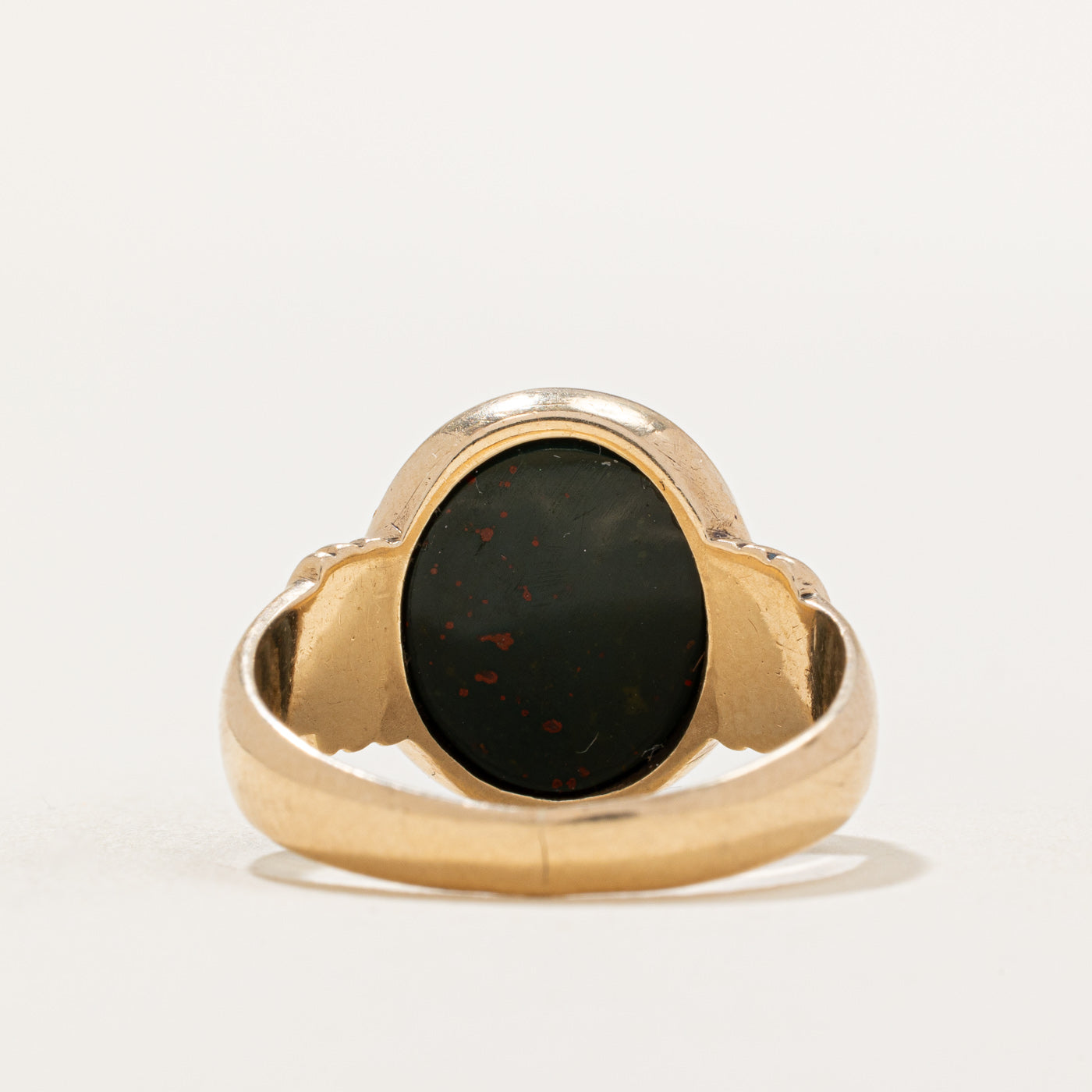 Bloodstone Signet Ring for Men & Women | 3.20ct Genuine Bloodstone | Size 7.75 | Handmade Sterling Silver Band | Protection & Healing Jewelry | Perfect for Gifts, Meditation & Spiritual Practices