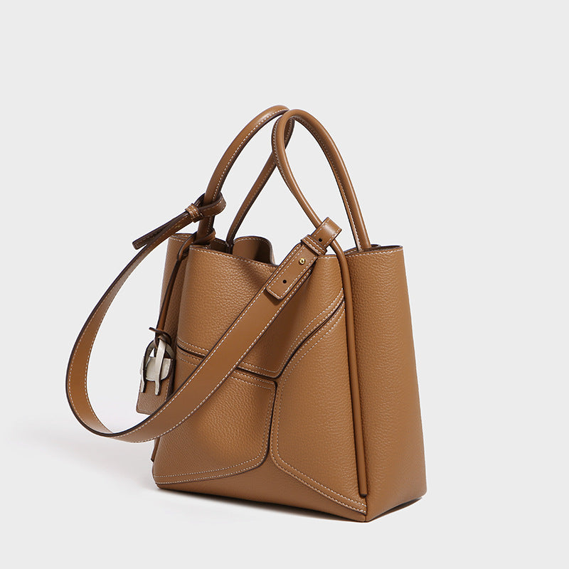 Genuine Leather Large Capacity Underarm Shoulder Tote Bag for Women - Perfect for Work, Travel & Everyday Use