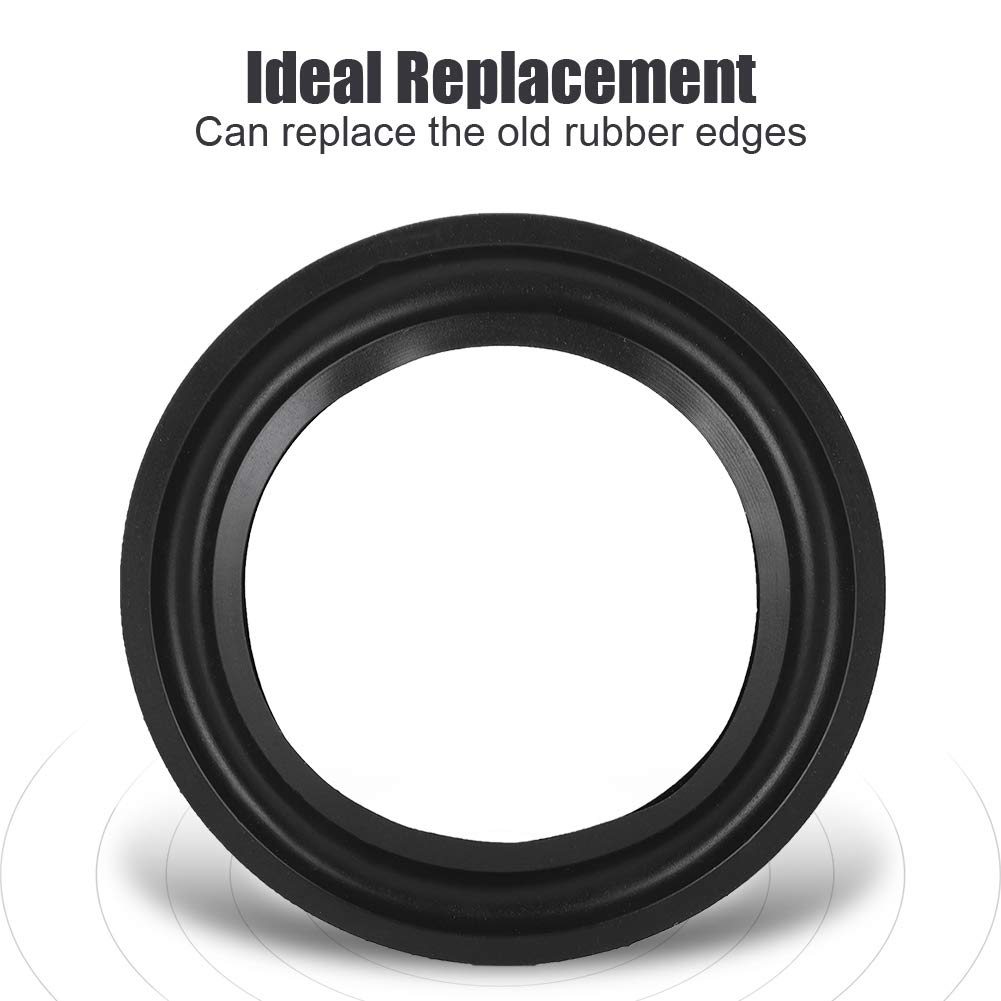 2Pcs Black 5/4 Inch Speaker Rubber Edge - Subwoofer Foam Edge Repair Kit for Audio Equipment, Home Theater & Car Speaker Systems (4 Inch)