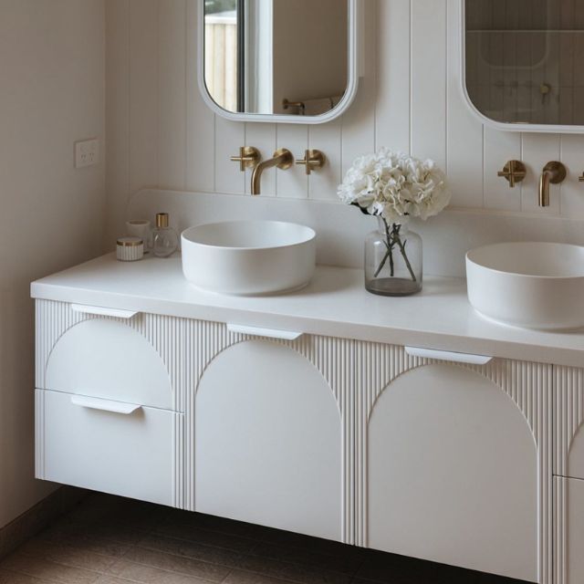 ADP Archie Wall Mounted Bathroom Vanity with Sink - Modern Floating Vanity for Small Spaces, Perfect for Apartments and Powder Rooms