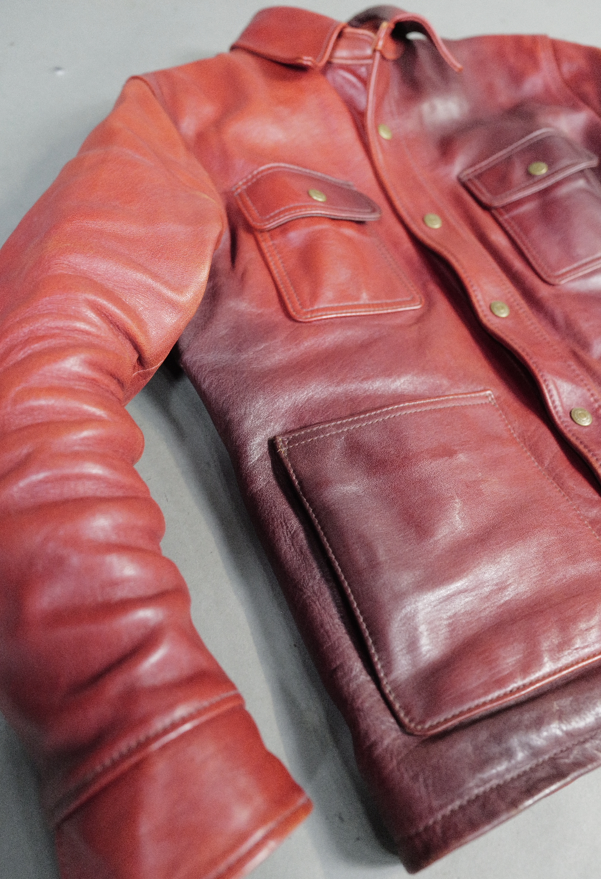 Hand-Dyed Chore Jacket in Camel & Red | Premium Cotton Workwear | The Shop Vancouver | Perfect for Outdoor Work, Casual Wear & Street Style Fashion