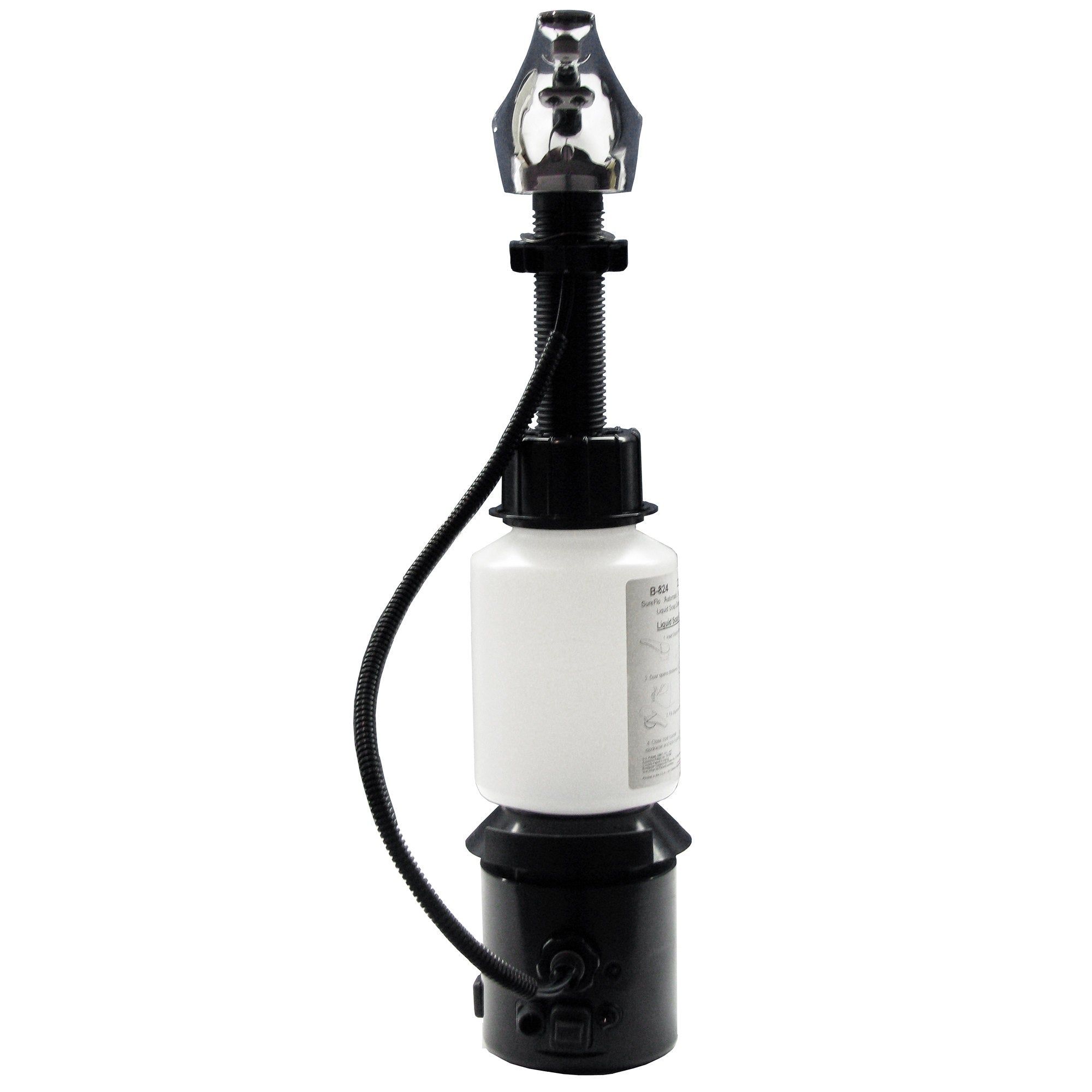 Bobrick B824 SureFlo 34 oz Automatic Liquid Soap Dispenser - Chrome Finish Countertop Hand Soap Dispenser for Restaurants, Offices, and Public Restrooms
