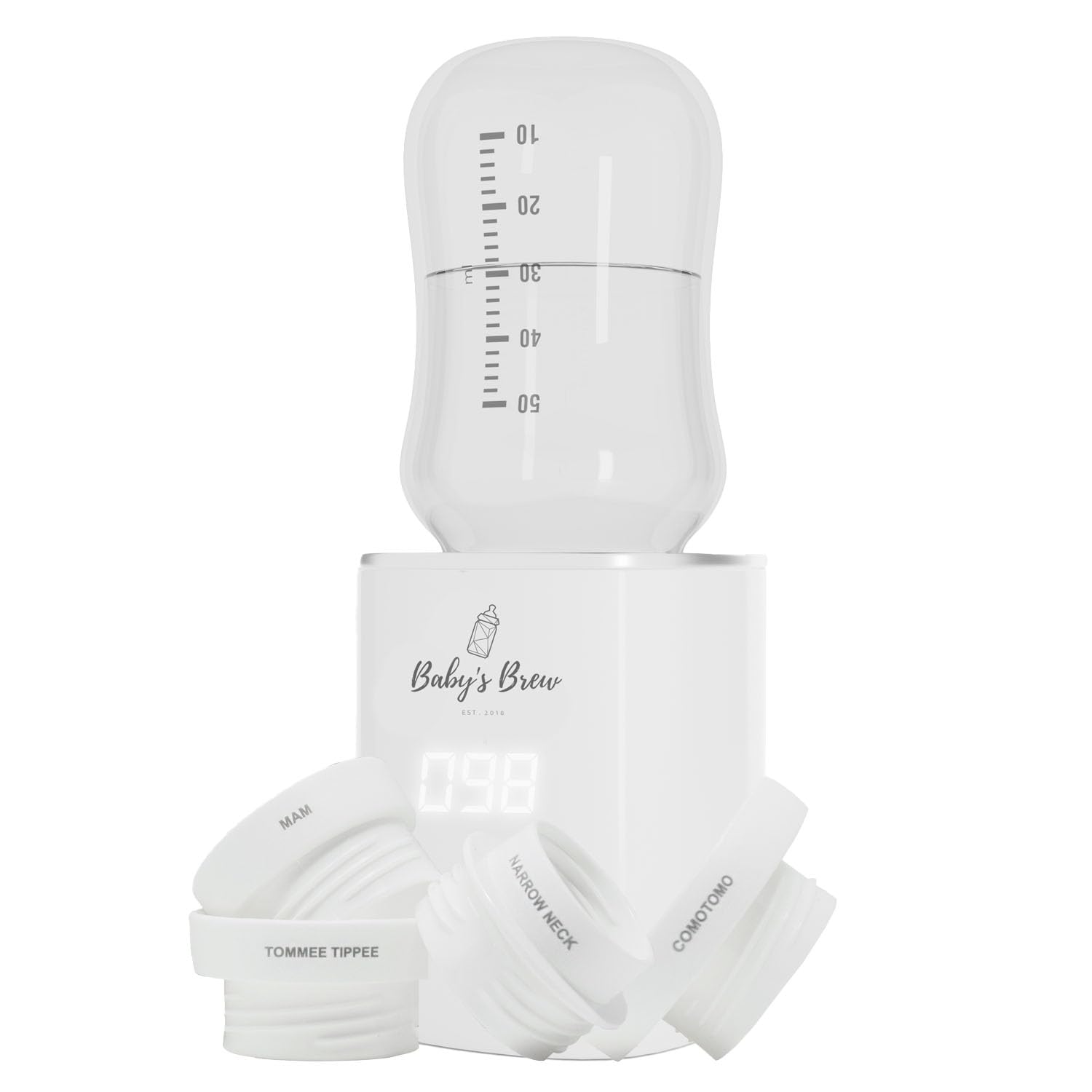 Baby's Brew Portable Bottle Warmer Pro - Leak-Proof Cordless Breastmilk & Formula Warmer with 8-12 Hour Battery Life - Perfect for Travel, On-the-Go Parents, Baby Showers & Everyday Use (Warmer Only)