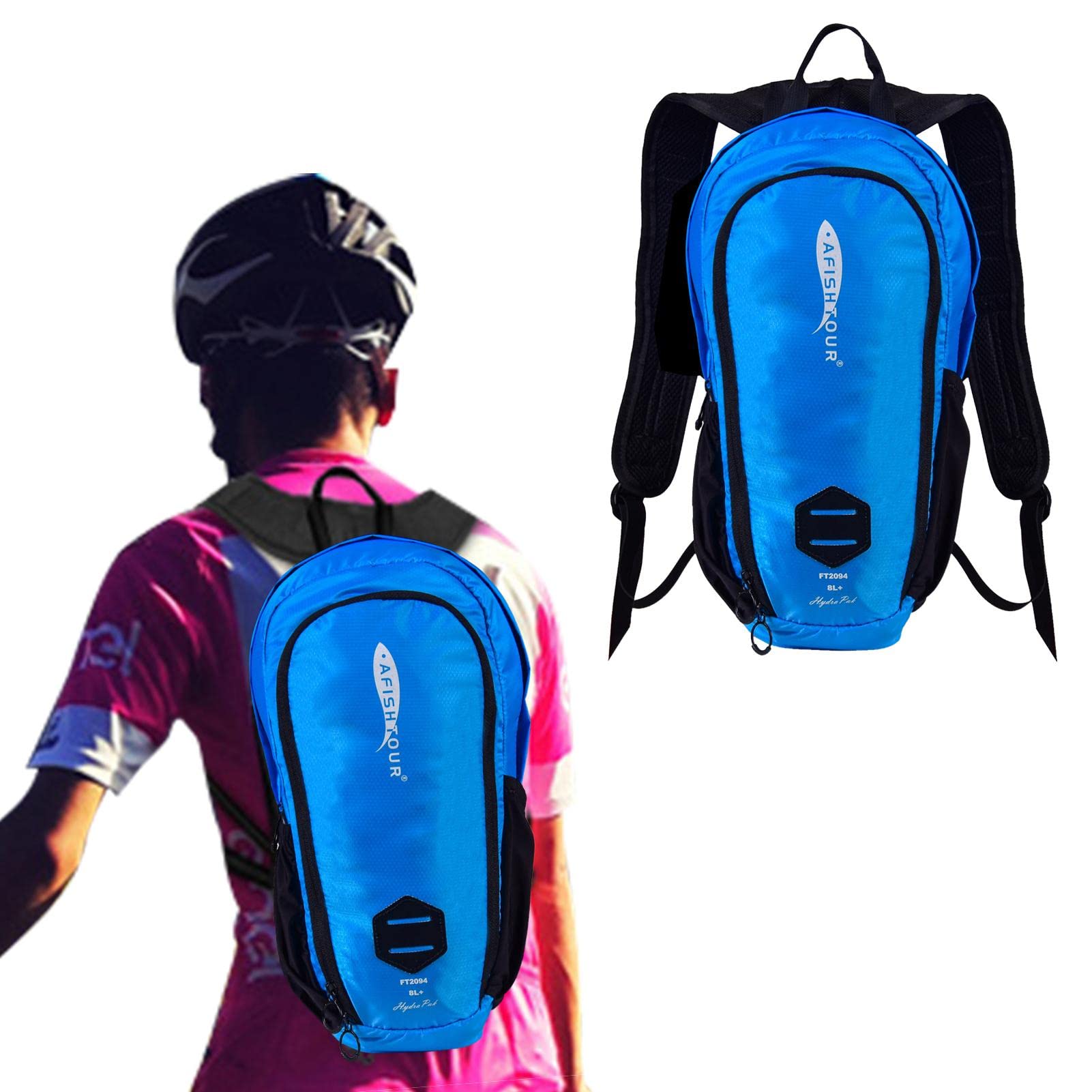 AECBUY 2L Hydration Backpack for Men & Women - Lightweight Water Backpack for Biking, Hiking, Running, Cycling & Outdoor Sports | Perfect for Trail Adventures & Daily Commute (Blue)