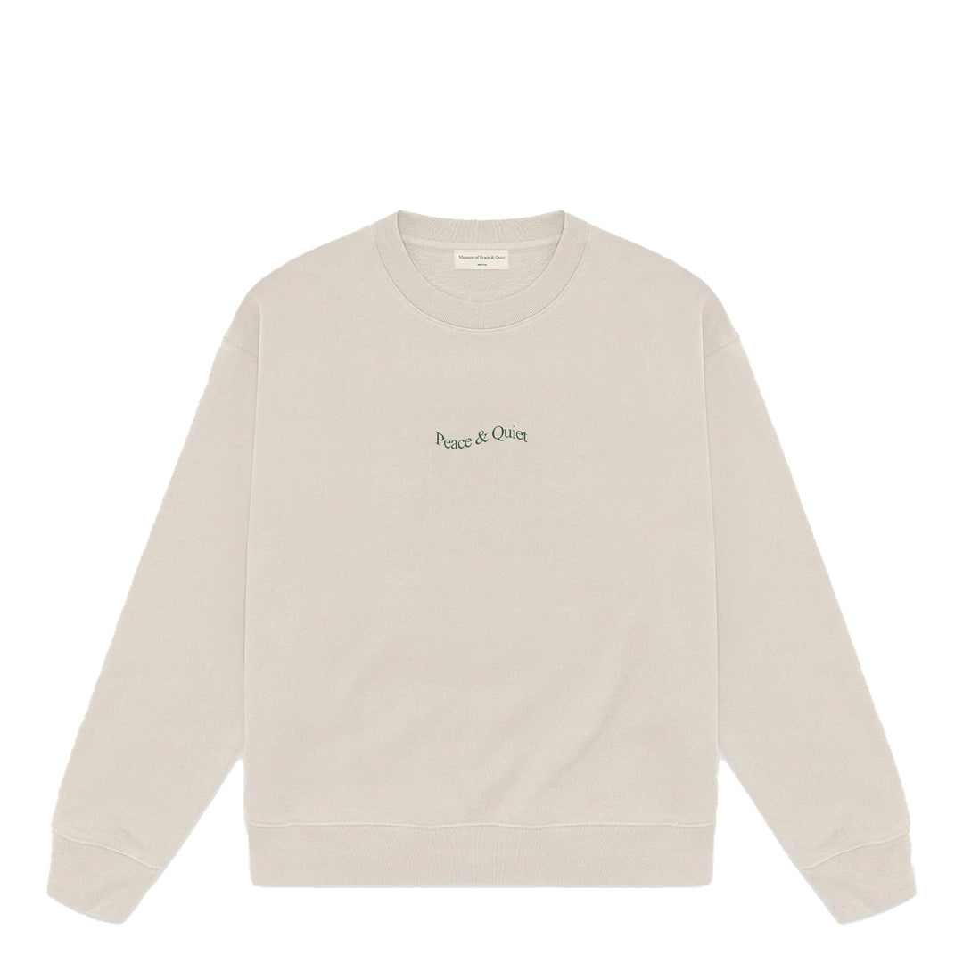Wordmark Crewneck Sweatshirt in Bone Color - Stylish & Comfortable Pullover for Casual Wear & Everyday Outfits