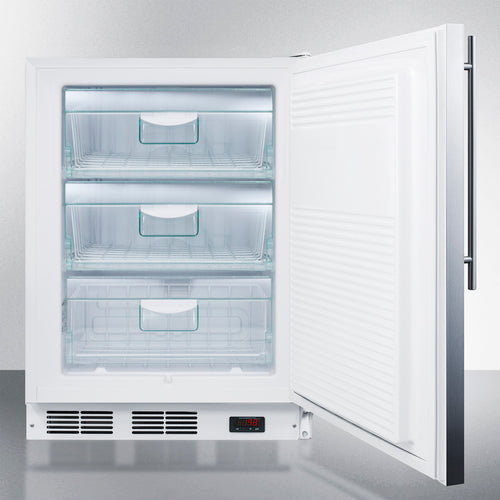 Accucold 24-Inch ADA Compliant Built-In All Freezer - Energy Efficient Commercial Freezer for Restaurants, Supermarkets & Home Use - Model VT65ML7BISSHVADA