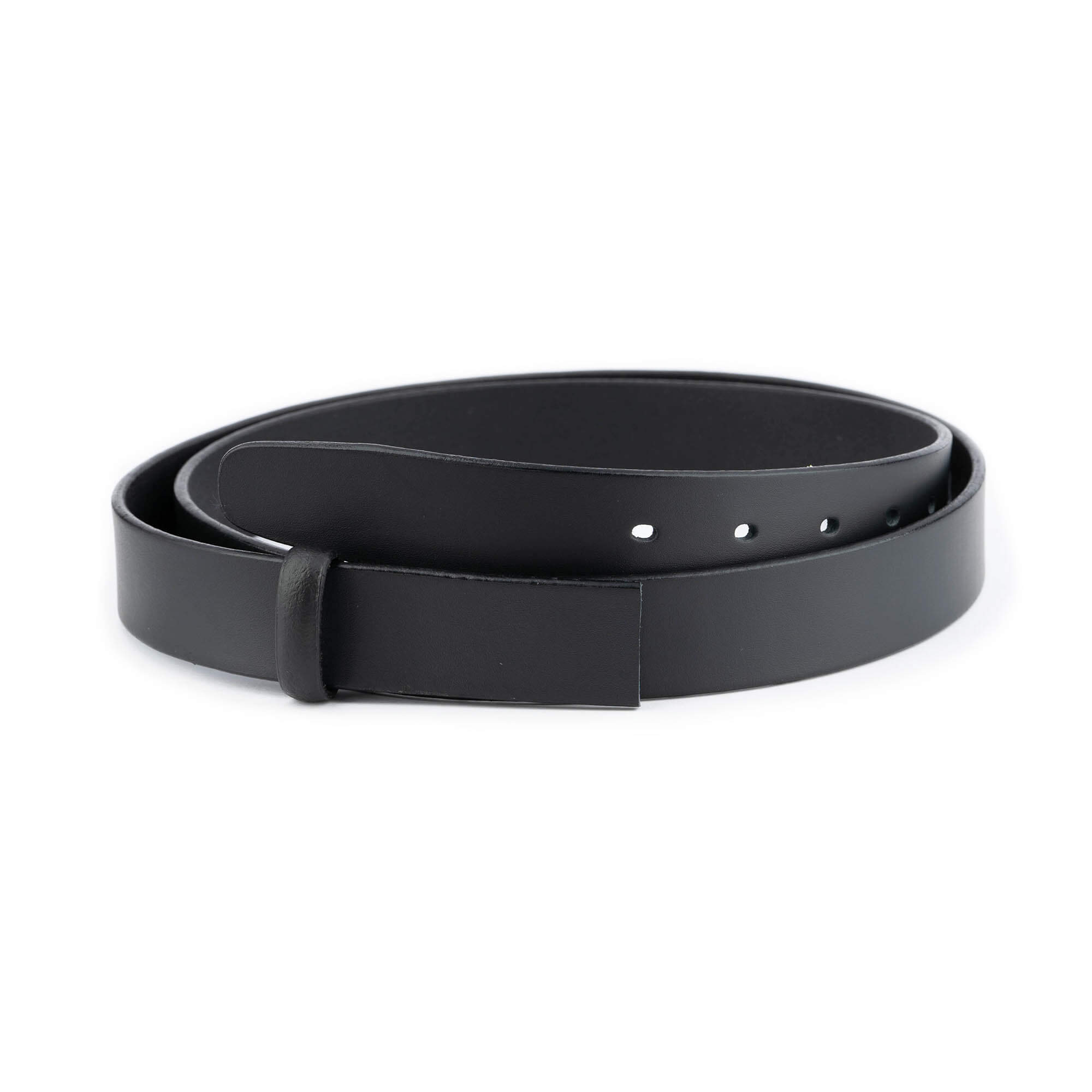 3.0 cm Black Full Grain Leather Replacement Belt Strap for Montblanc Buckles - Premium Dress Belt for Business & Formal Occasions