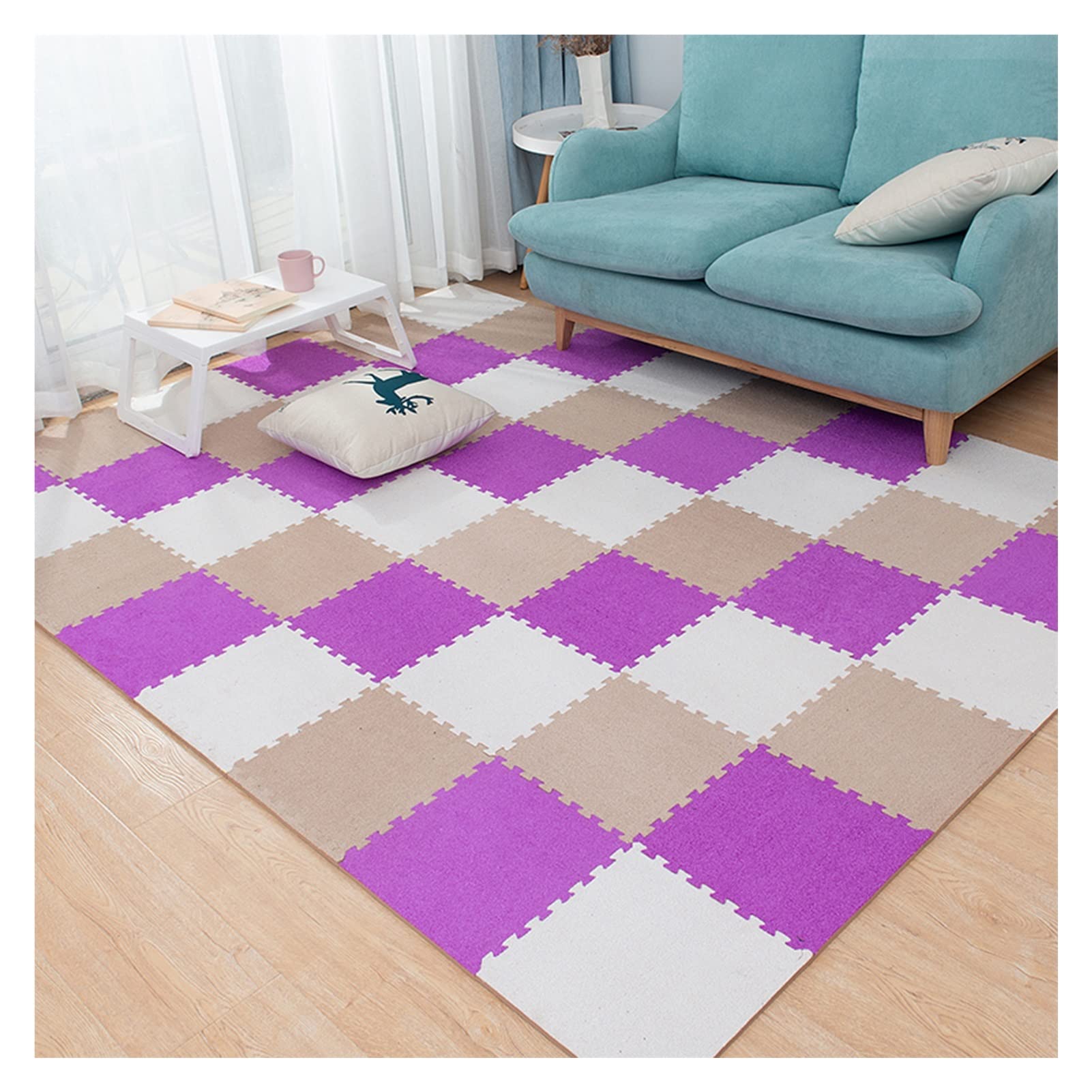 Premium Interlocking Exercise Foam Mats - Non-Slip Gym Flooring for Home Workouts, Yoga & Fitness (12-Piece Set, 30x30x1cm) - Ideal for Home Gym, Playroom & Kids Play Area