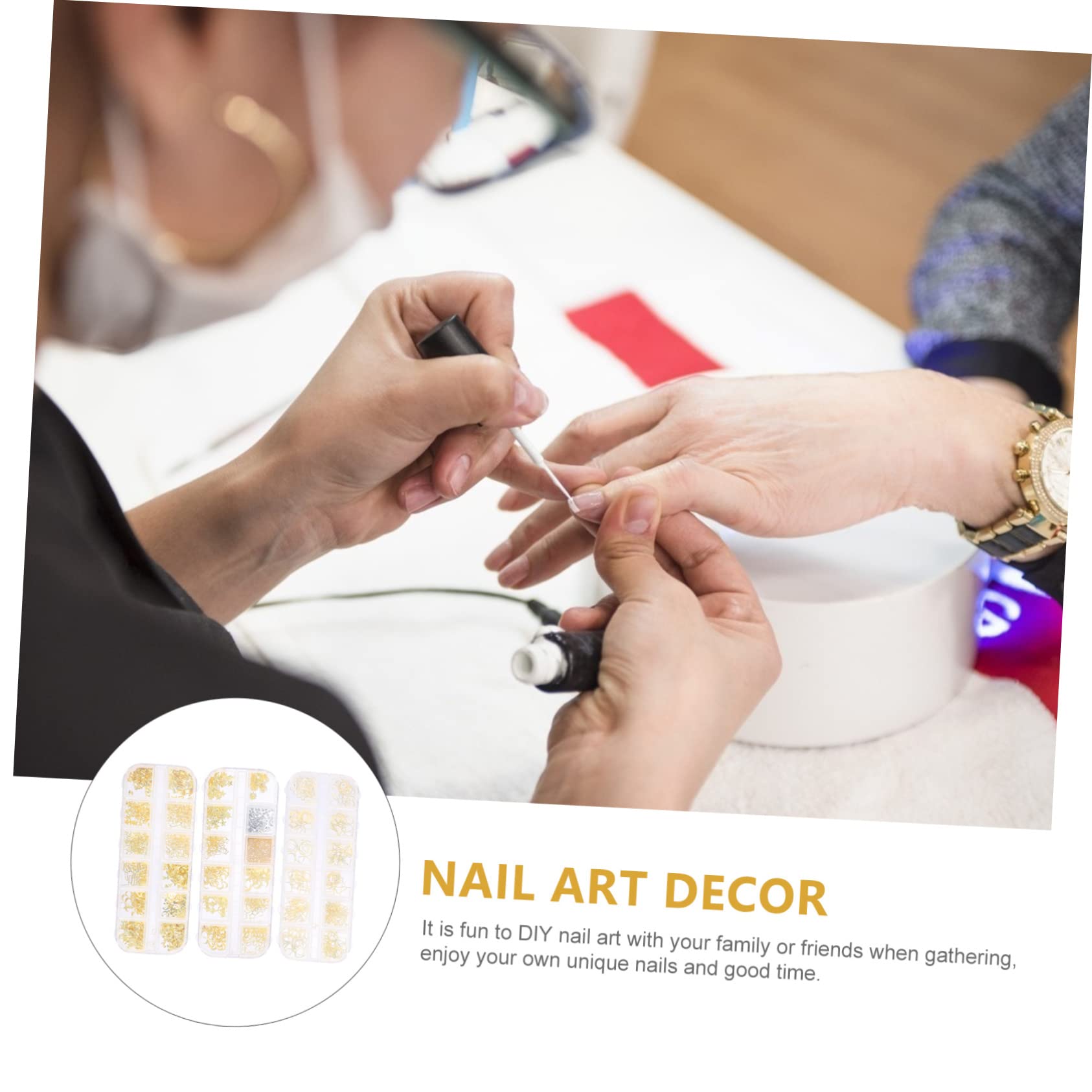 Beavorty 3pcs Nail Art Decorations - DIY Manicure Bows, Stars & Moon Rhinestones for Fashionable Nail Designs | Perfect for Parties, Weddings & Special Occasions