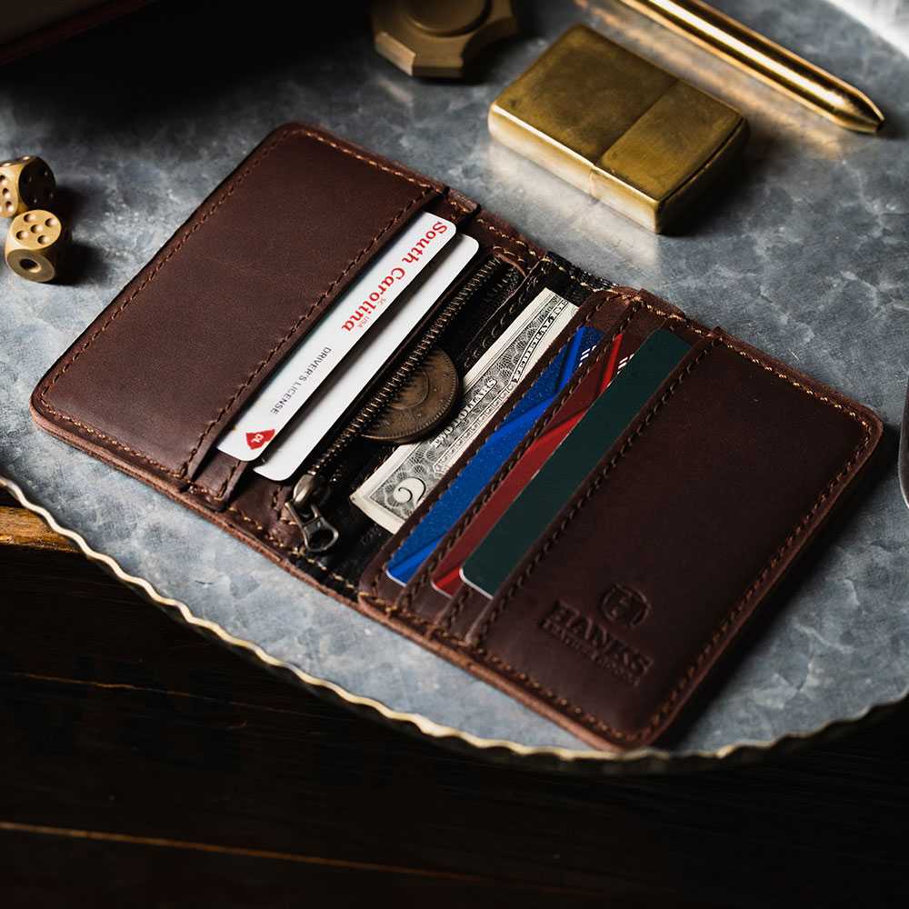 Premium Crater Bifold Wallet with Zipper - RFID Blocking Leather Wallet for Men - Slim & Secure Credit Card Holder for Everyday Use, Travel & Business