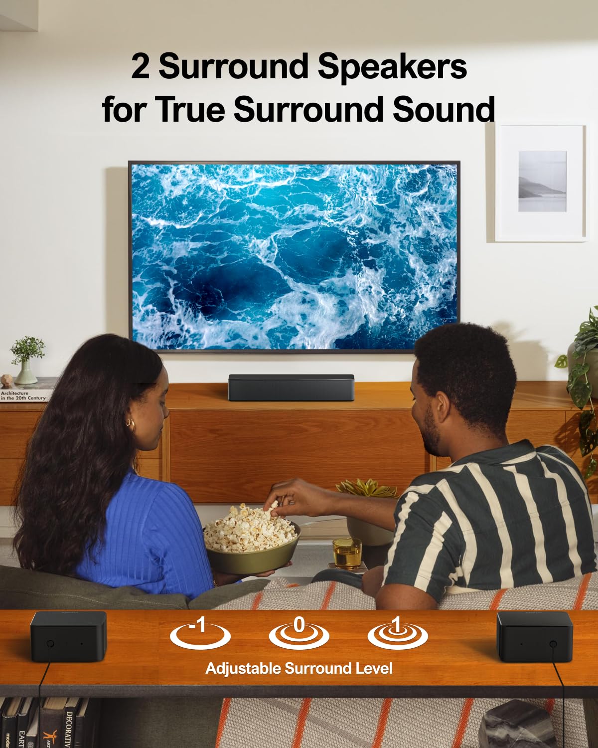 ULTIMEA D60 5.1 Channel Sound Bar with Dolby Atmos - 410W Peak Power Home Theater System with Wireless Subwoofer & Surround Speakers - Perfect for TV, Movies & Gaming Entertainment