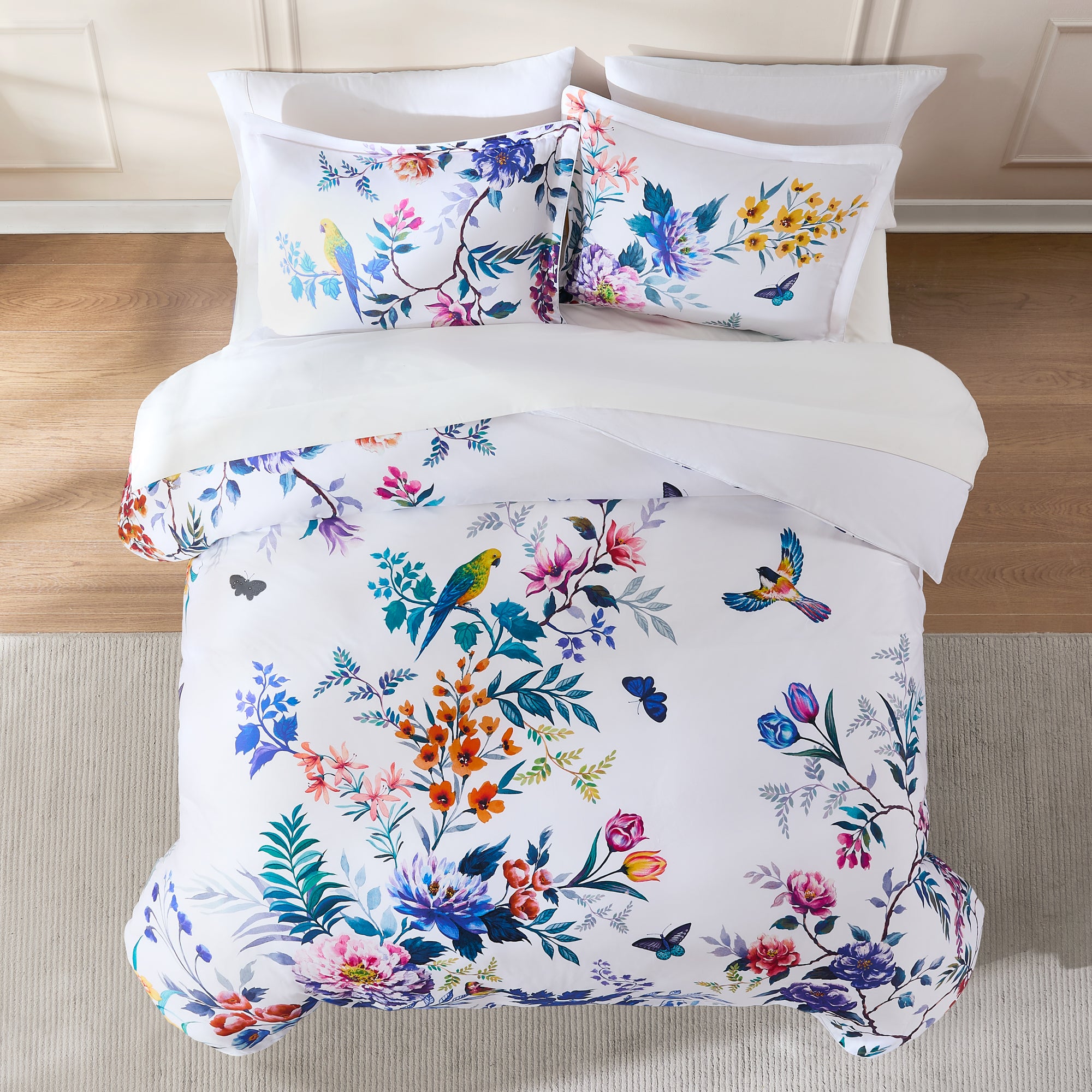 Premium 100% Cotton Duvet Cover Set - Soft & Breathable Bedding - Queen/King Size - Modern Boho Style for Cozy Bedroom Decor