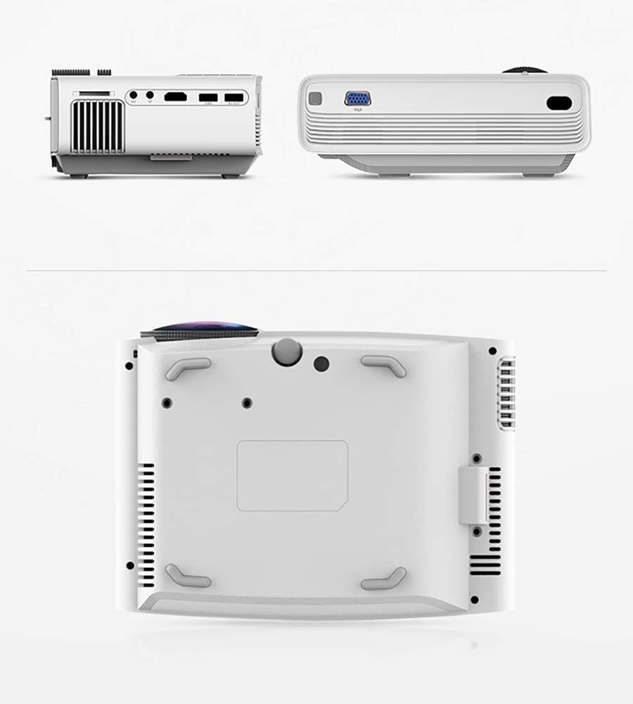 HCPZL Mini Projector 1080P Full HD, 130-Inch Display Portable Movie Projector with 30,000 Hours LED Lamp Life - HDMI/VGA/SD/AV/USB for Home Theater, Outdoor Movies, Gaming and Presentations