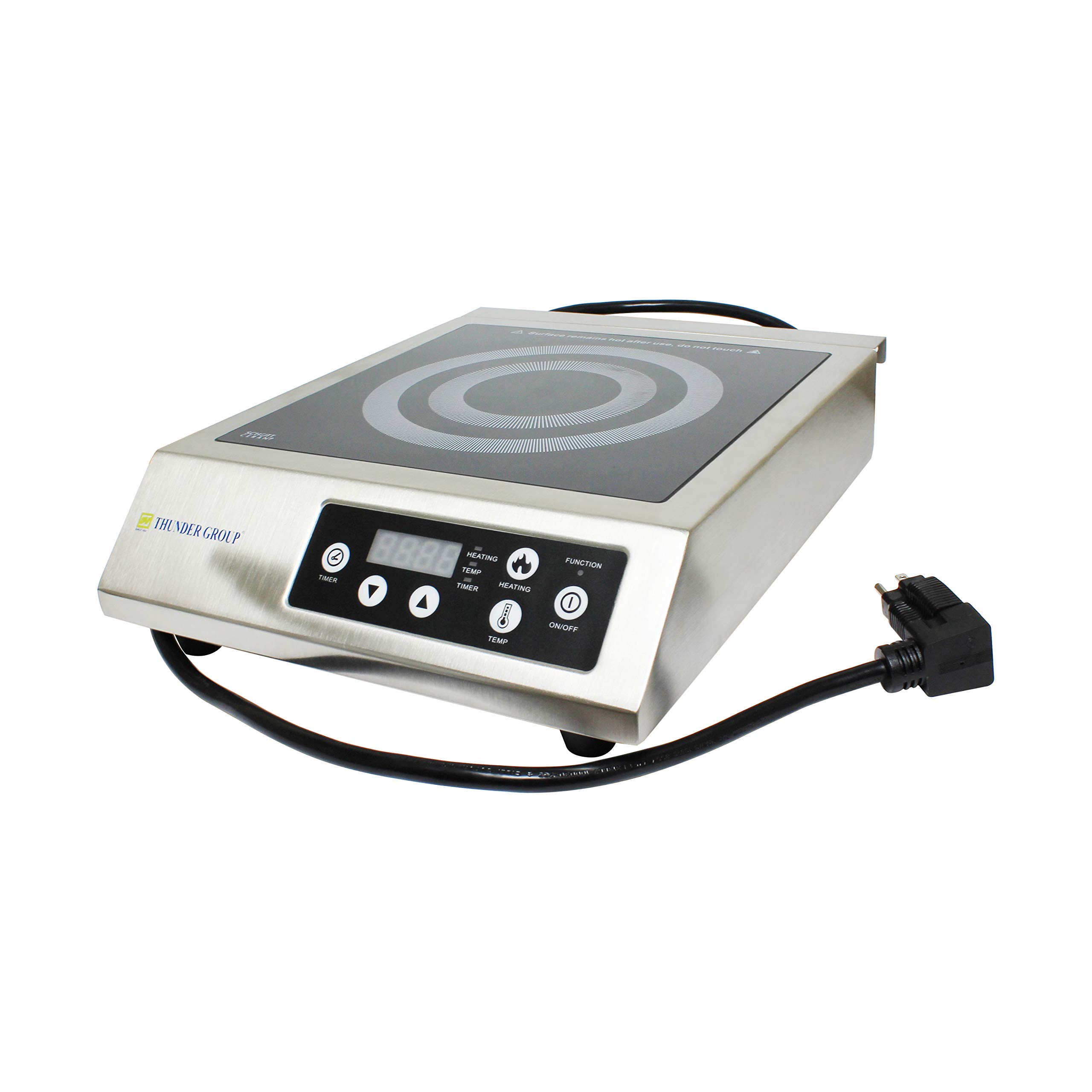 Thunder Group 1800W Commercial Electric Induction Cooker - NSF/ETL Certified, 120V~60Hz - Perfect for Restaurants, Catering & Home Cooking