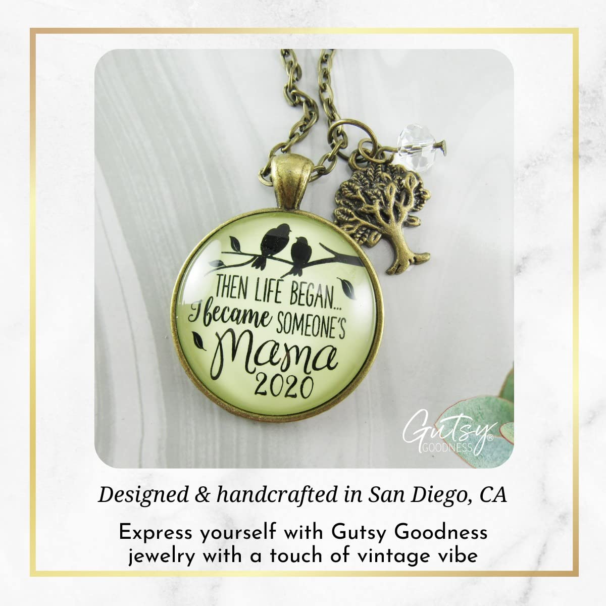 Meaningful Mom Jewelry Gift - New Mom Necklace 'Then Life Began' 2020 Edition, 36
