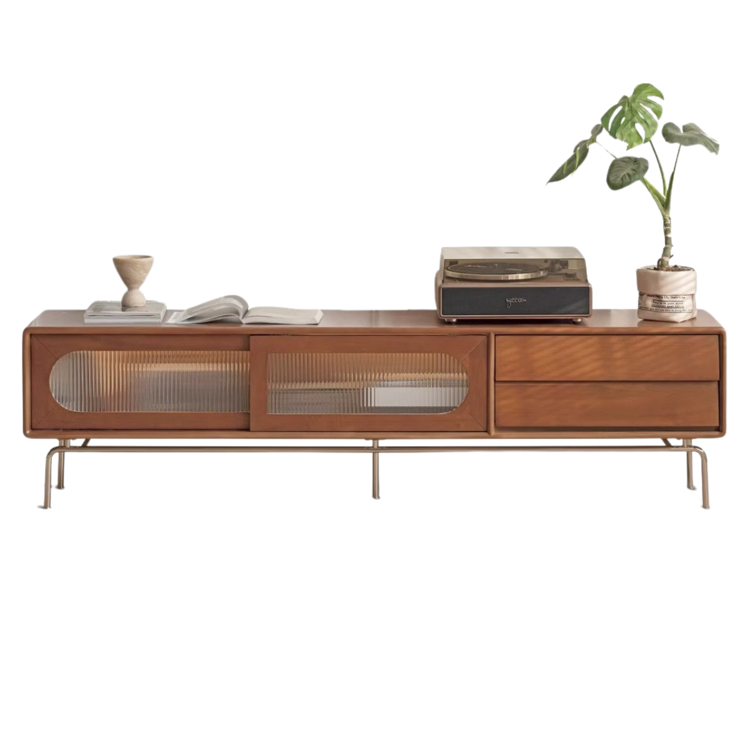 78.7x15.8x20.9 inch/ 200x40x53сm/ Teak color/ Poplar TV cabinet